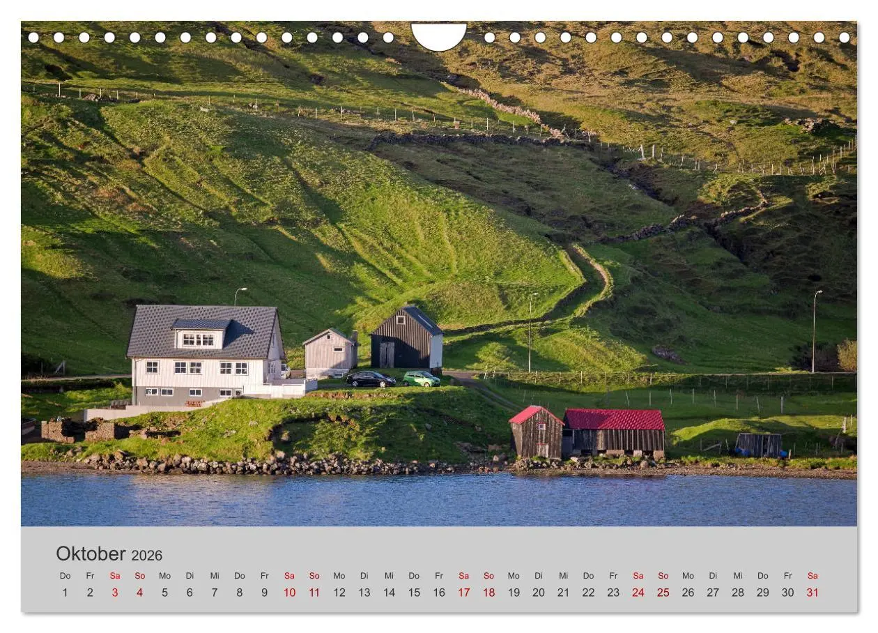 Bild: 9783457812242 | Färöer Inseln 2026 (Wandkalender 2026 DIN A4 quer), CALVENDO...