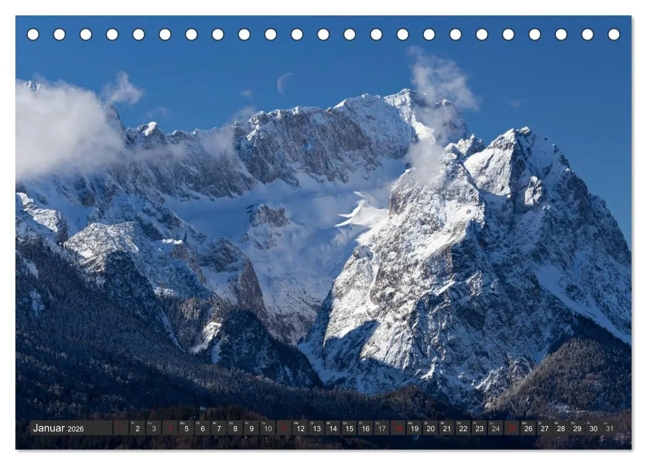 Bild: 9783516212242 | Rund um die Zugspitze (Tischkalender 2026 DIN A5 quer), CALVENDO...