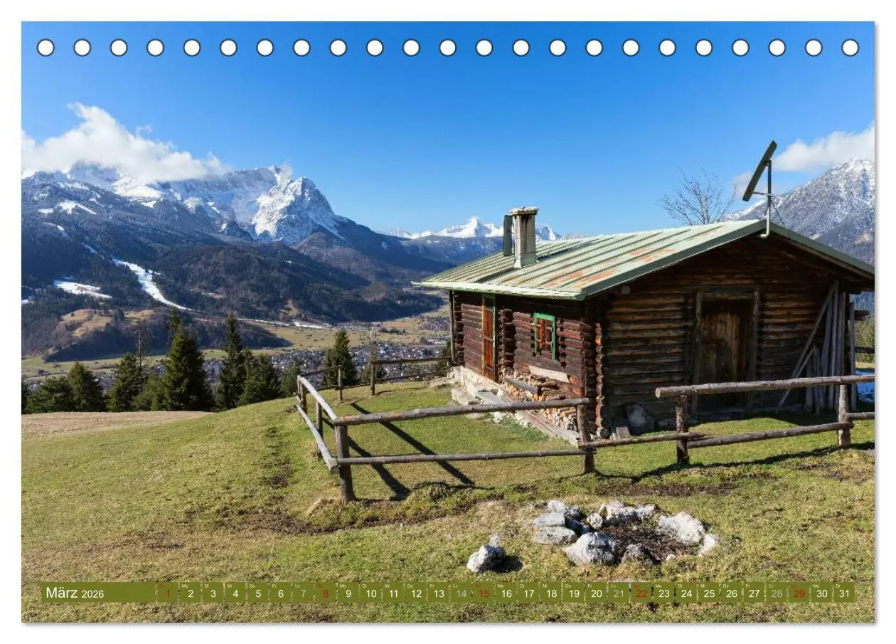 Bild: 9783516212242 | Rund um die Zugspitze (Tischkalender 2026 DIN A5 quer), CALVENDO...
