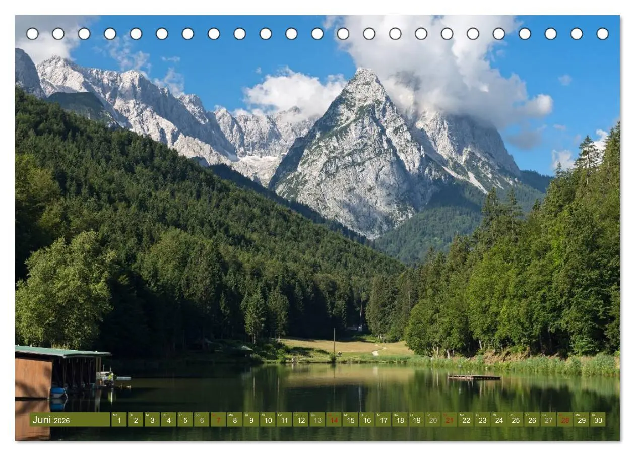 Bild: 9783516212242 | Rund um die Zugspitze (Tischkalender 2026 DIN A5 quer), CALVENDO...