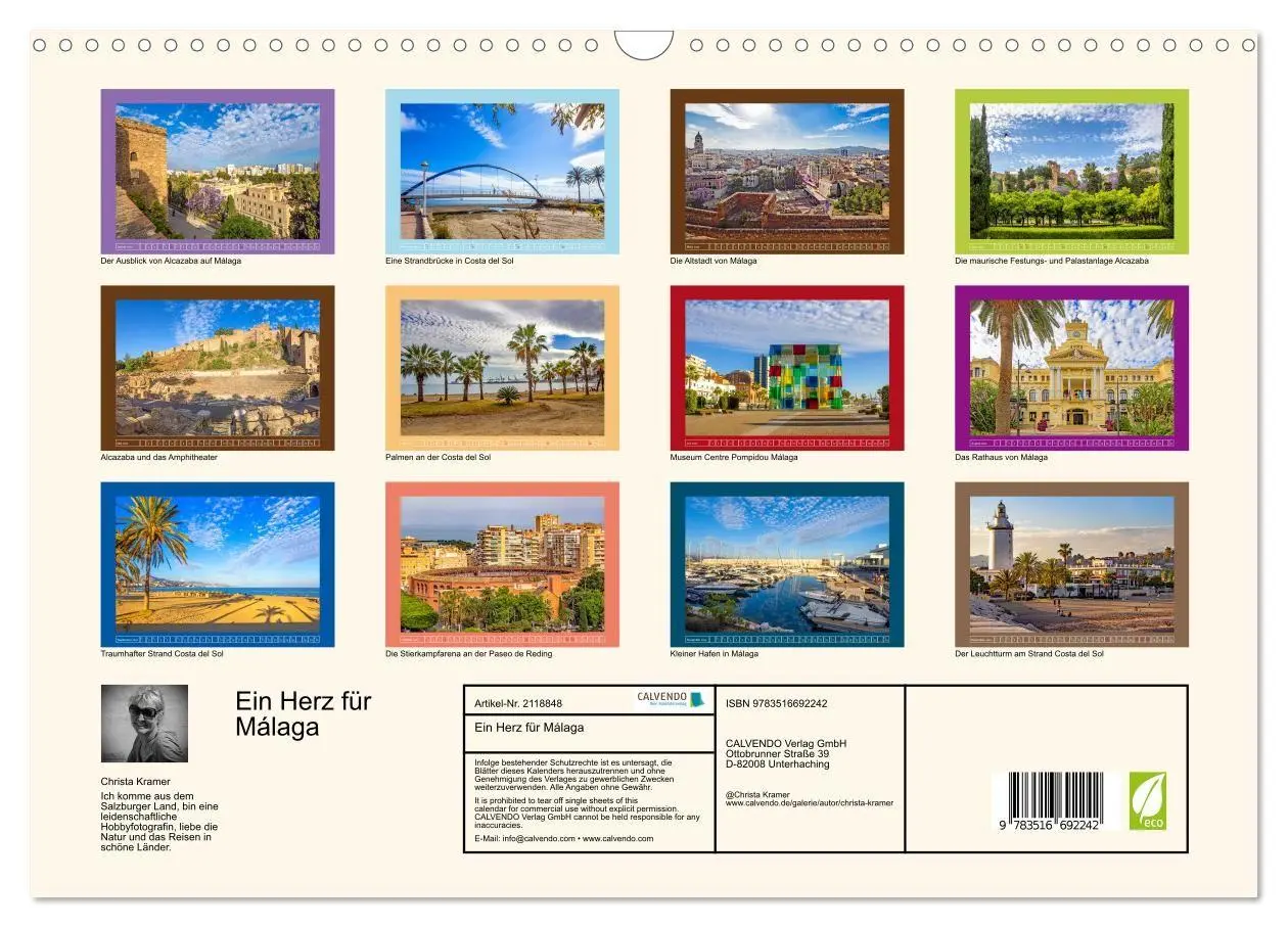Bild: 9783516692242 | Ein Herz für Málaga (Wandkalender 2026 DIN A3 quer), CALVENDO...