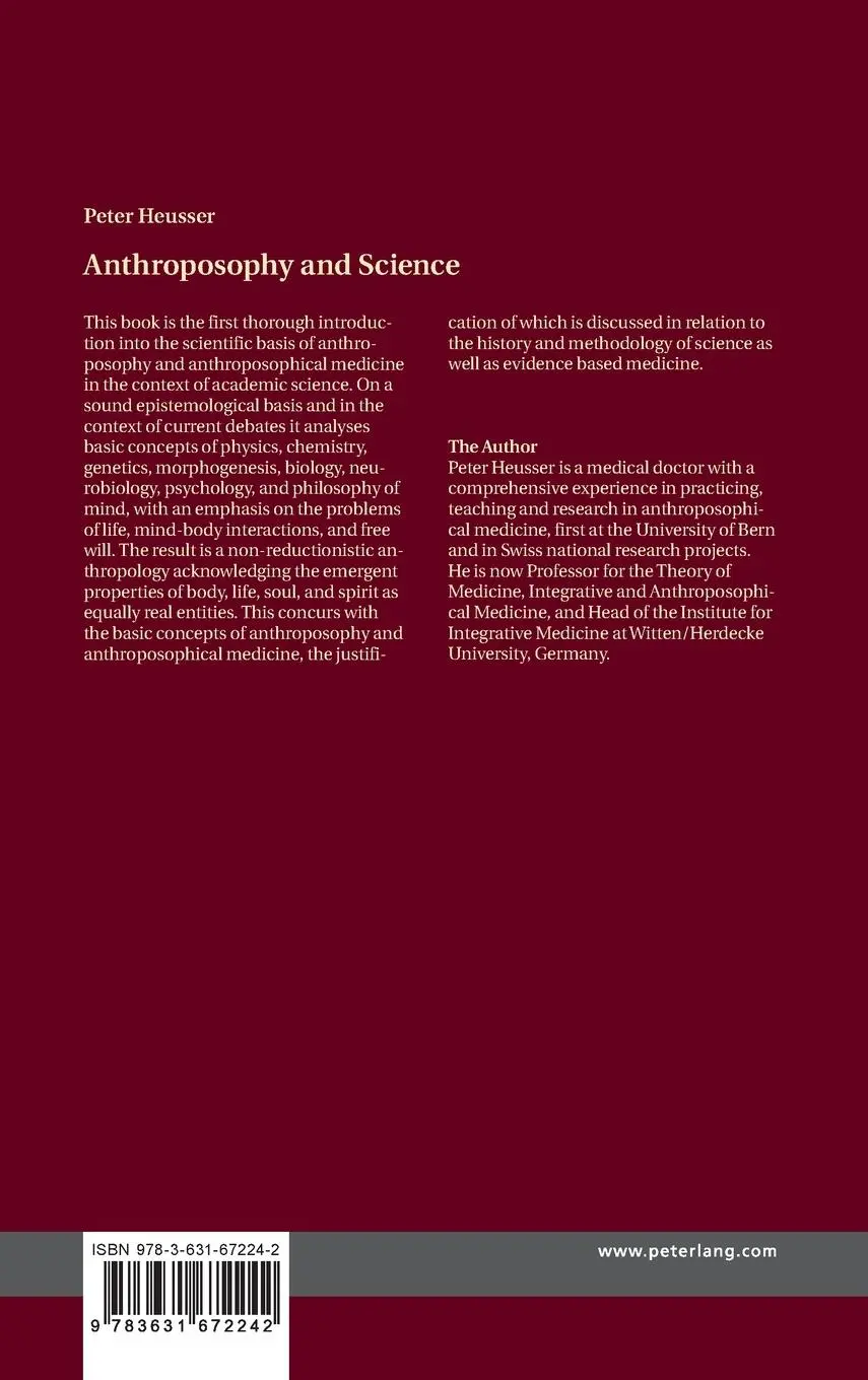 Rückseite: 9783631672242 | Anthroposophy and Science | An Introduction | Peter Heusser | Buch
