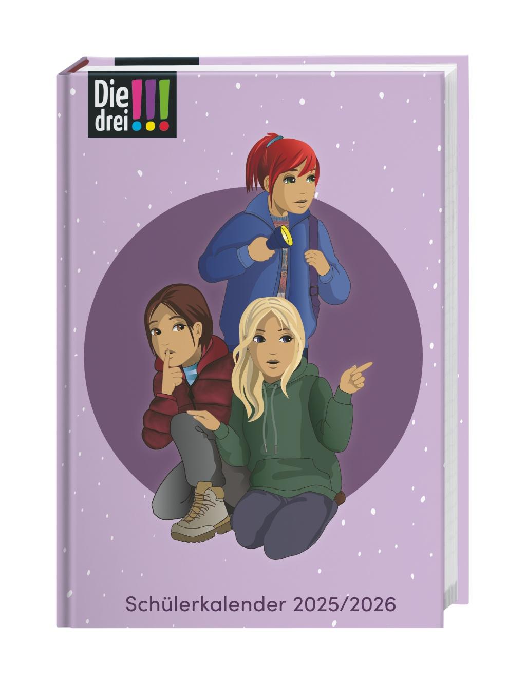 Cover: 9783756412242 | Die drei !!! Schülerkalender A5 2025/2026 - 17 Monate ab August 2025