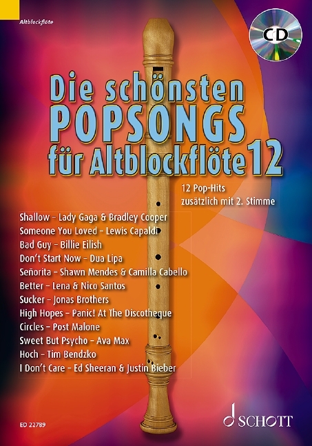 Cover: 9783795712242 | Die schönsten Popsongs für Alt-Blockflöte | Uwe Bye | Broschüre | 2020
