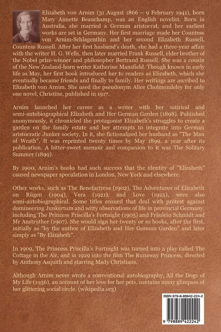 Rückseite: 9798889422242 | The Adventures of Elizabeth in Rügen | Elizabeth von Arnim | Buch