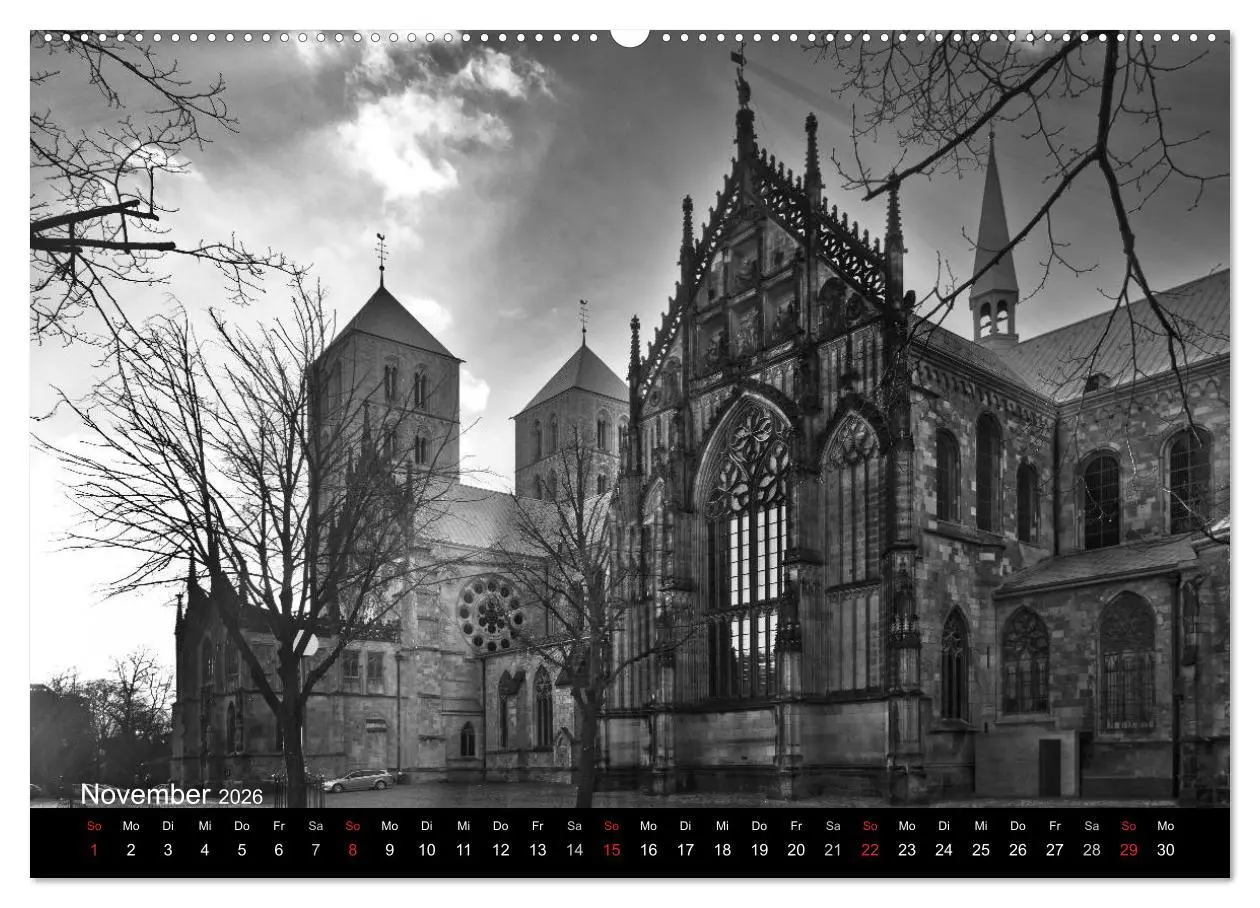 Bild: 9783516062342 | Münster in schwarz-weiß gesehen (Wandkalender 2026 DIN A2 quer),...