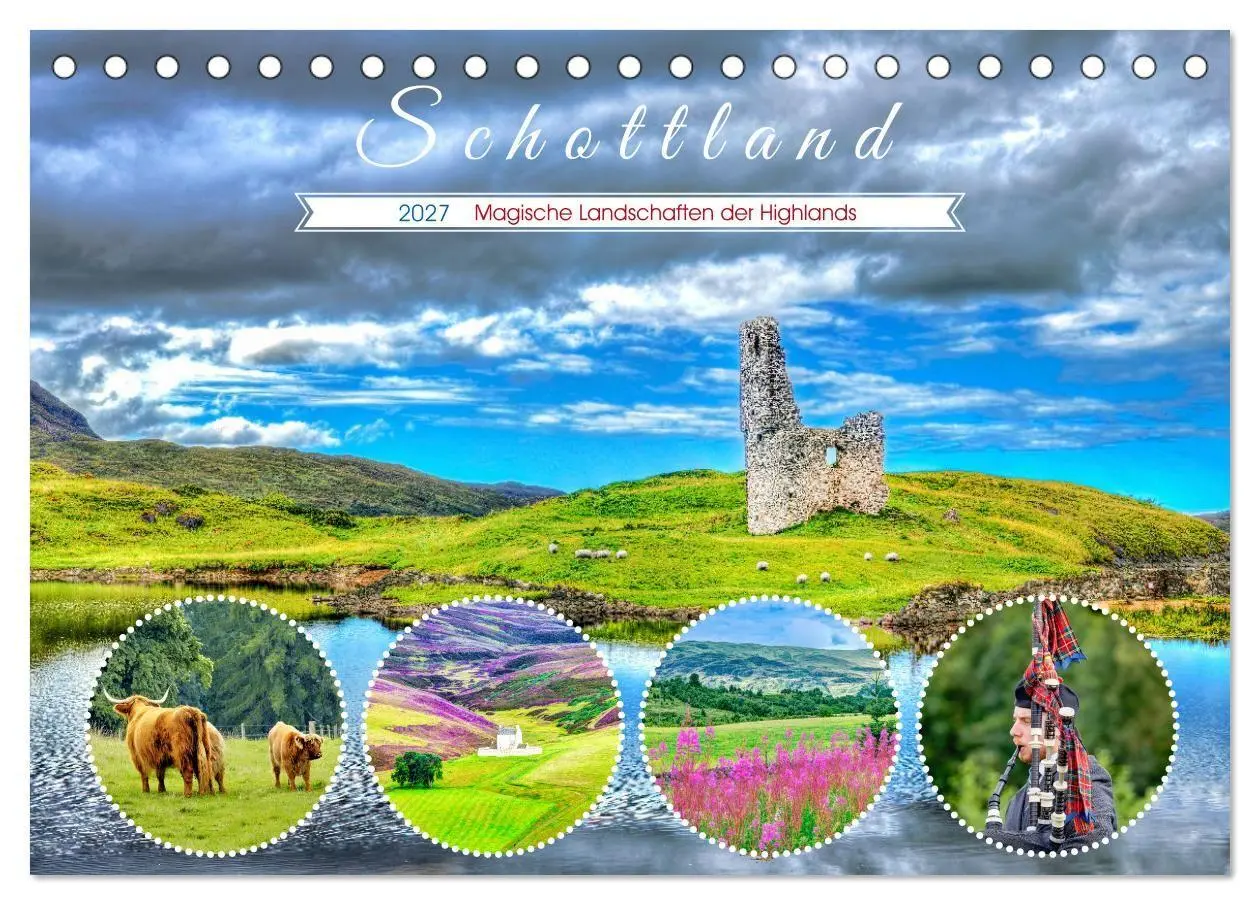 Cover: 9783569222342 | Schottland - Magische Landschaften der Highlands (Tischkalender...