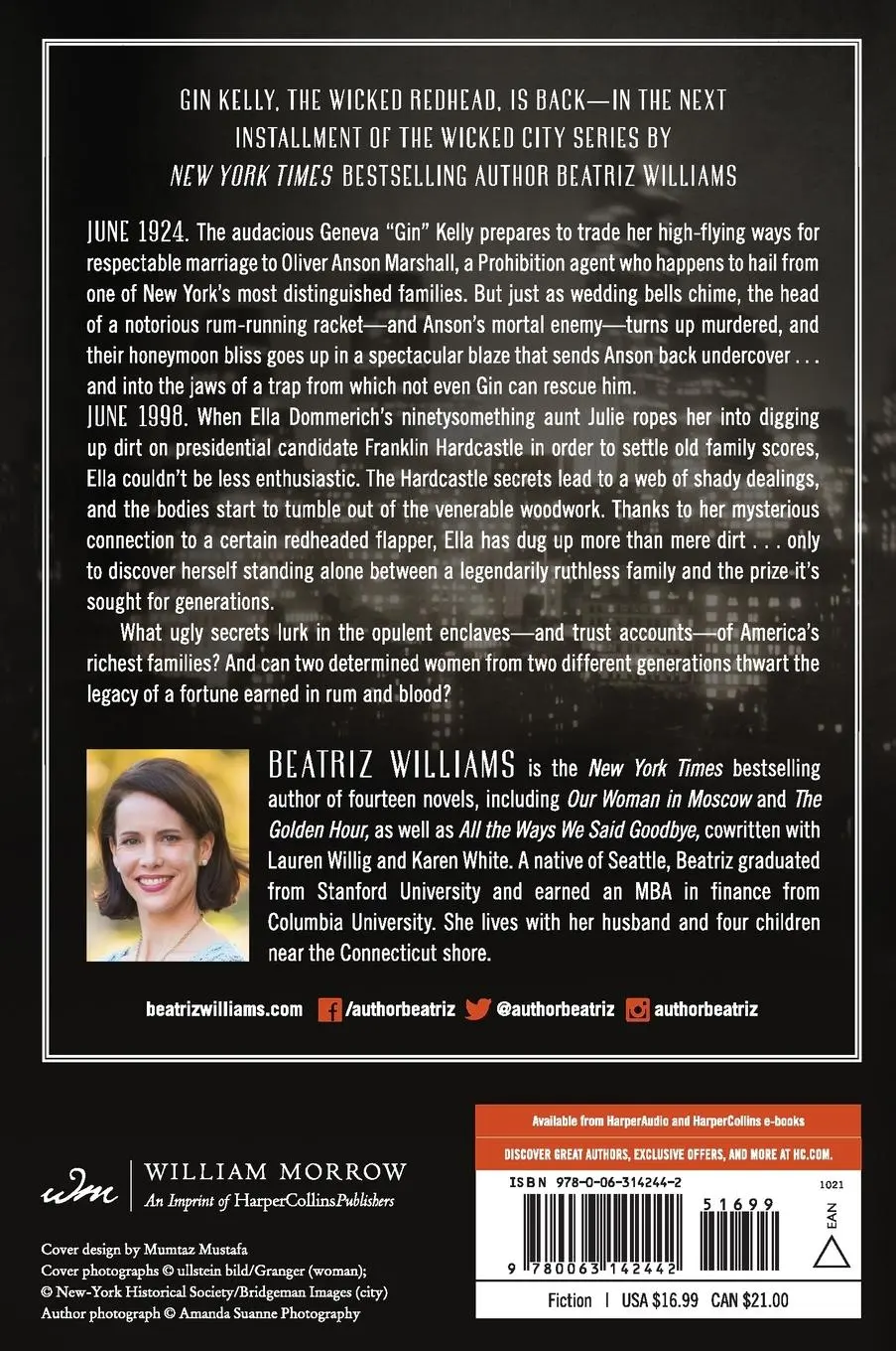Rückseite: 9780063142442 | The Wicked Widow | A Wicked City Novel | Beatriz Williams | Buch