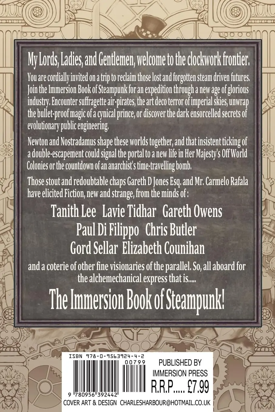 Rückseite: 9780956392442 | The Immersion Book of Steampunk | Gareth D Jones (u. a.) | Taschenbuch