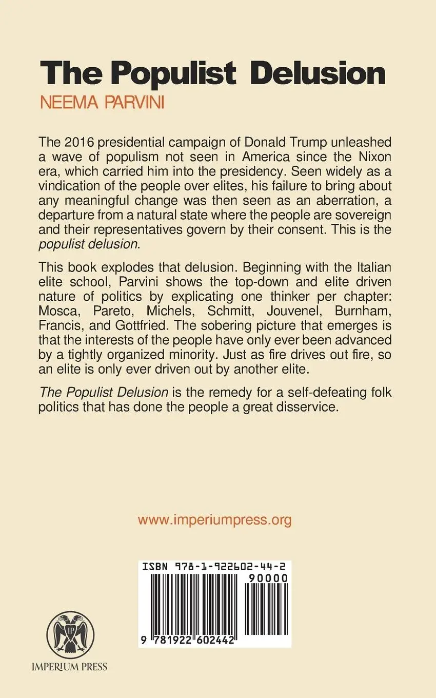 Rückseite: 9781922602442 | The Populist Delusion | Neema Parvini | Taschenbuch | Englisch | 2022