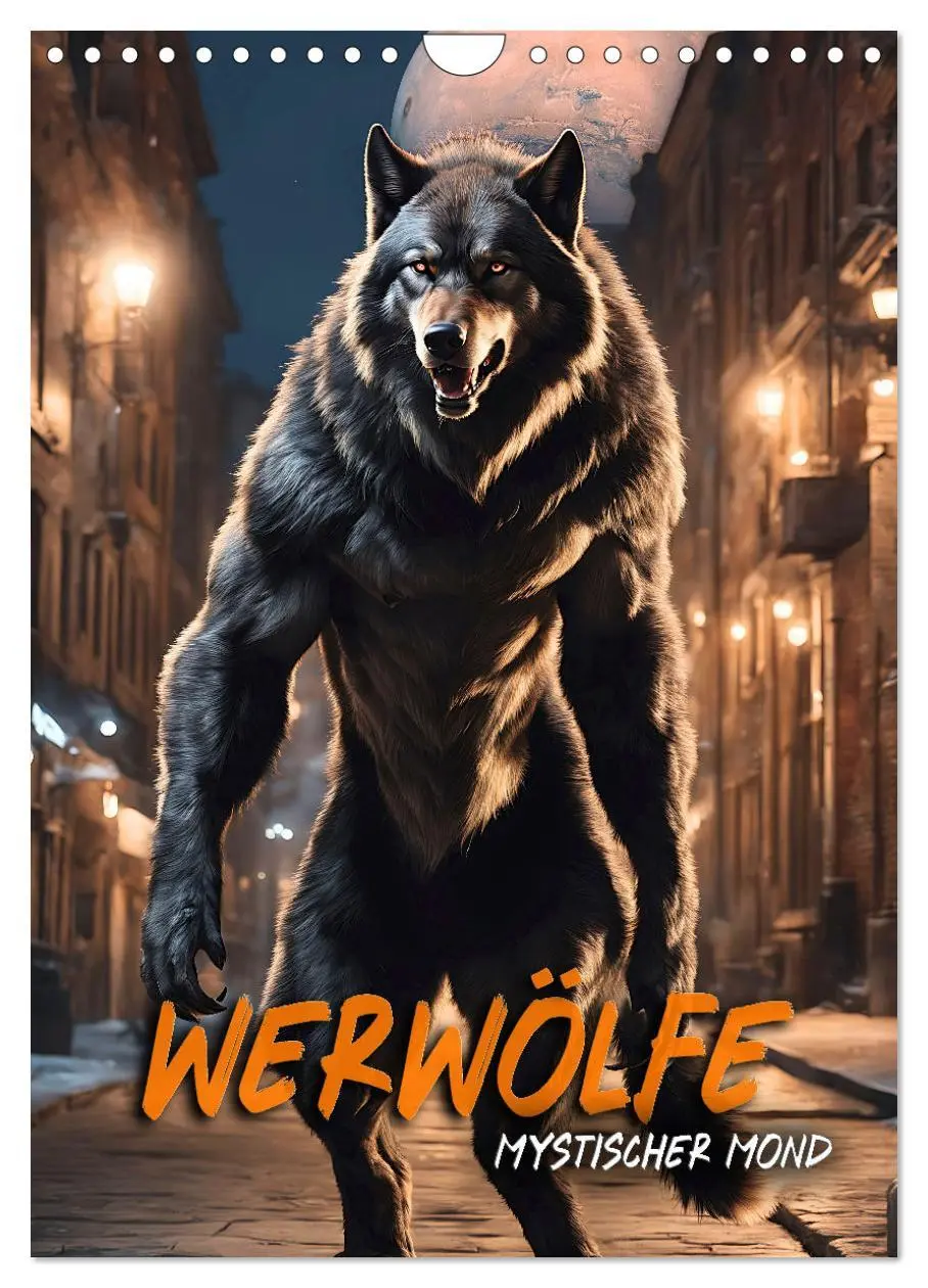 Cover: 9783516292442 | Werwölfe - mystischer Mond (Wandkalender 2026 DIN A4 hoch),...