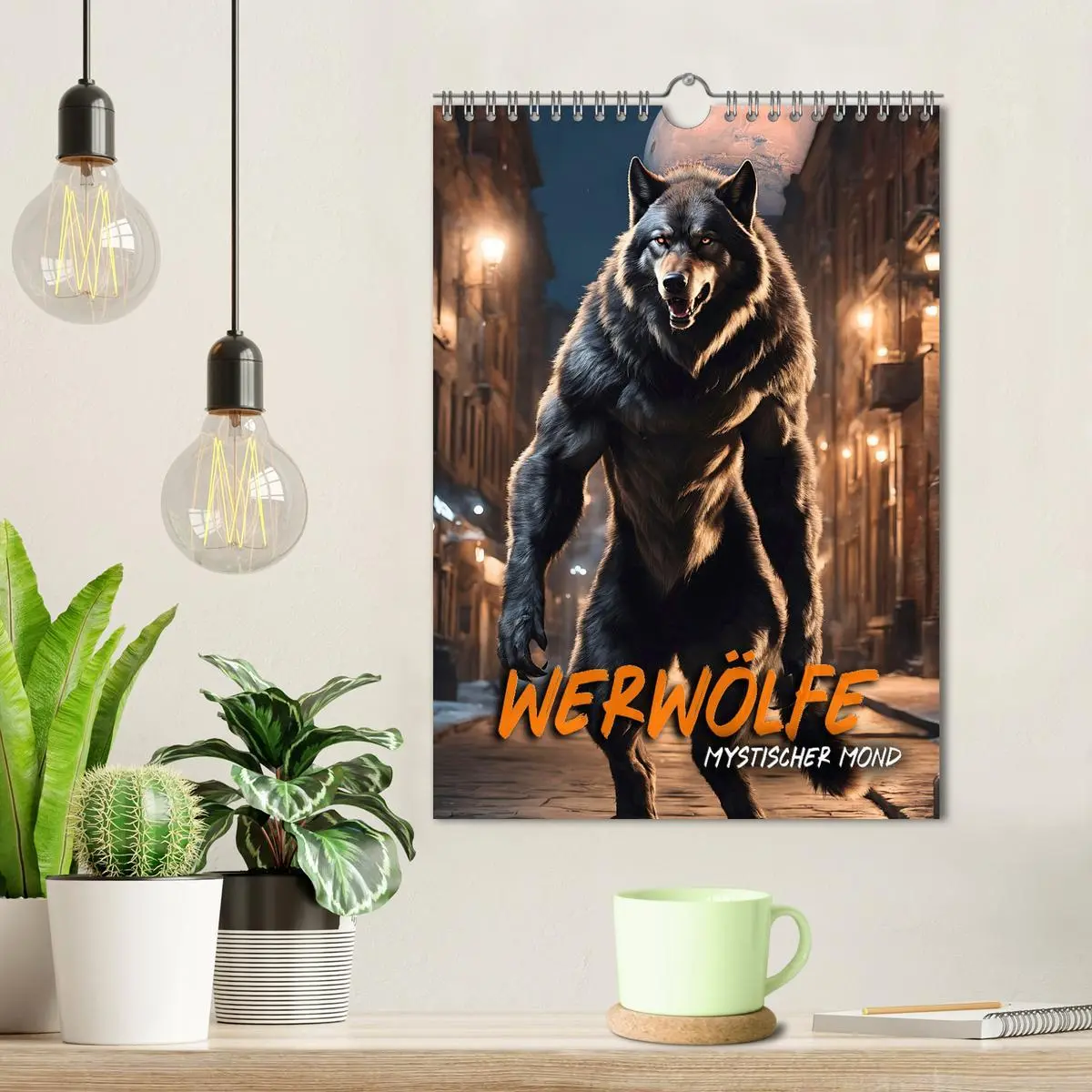 Bild: 9783516292442 | Werwölfe - mystischer Mond (Wandkalender 2026 DIN A4 hoch),...
