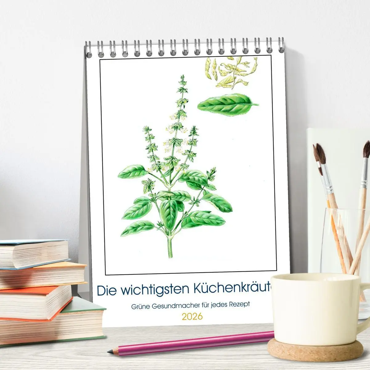 Bild: 9783516362442 | Die wichtigsten Küchenkräuter (Tischkalender 2026 DIN A5 hoch),...