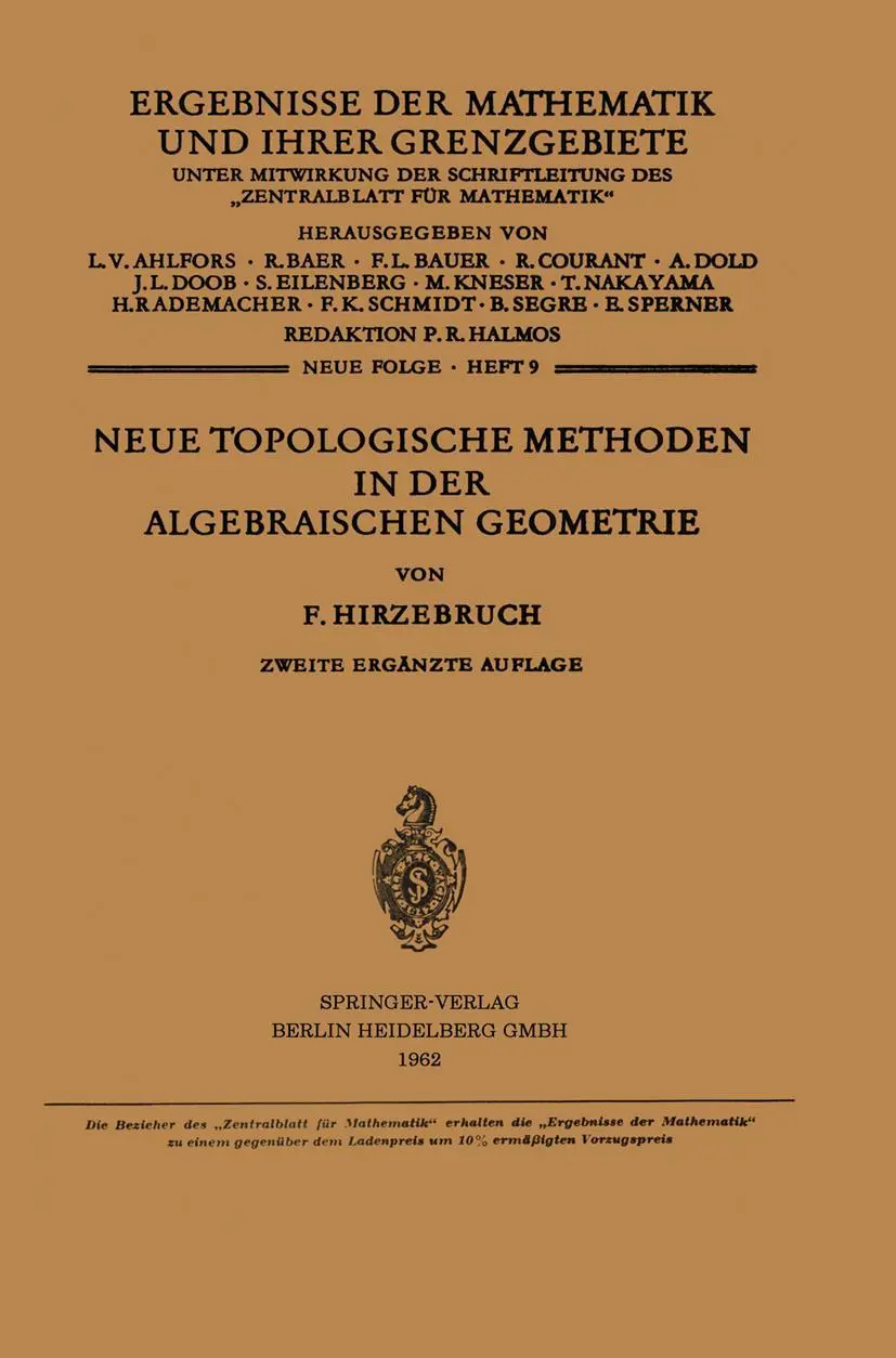 Cover: 9783662342442 | Neue Topologische Methoden in der Algebraischen Geometrie | Hirzebruch