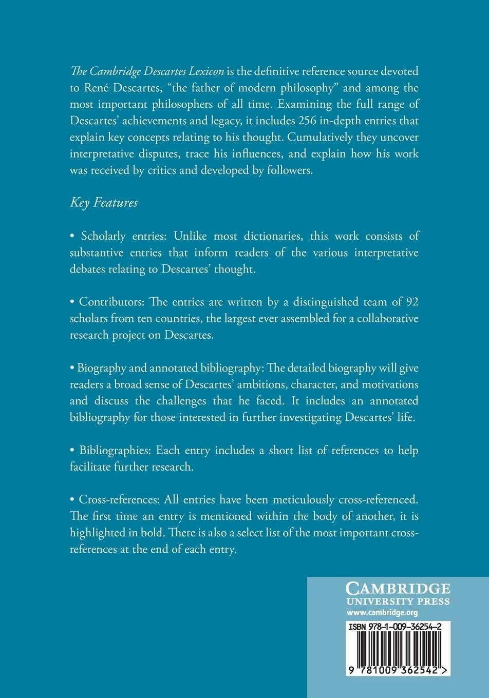 Rückseite: 9781009362542 | The Cambridge Descartes Lexicon | Lawrence Nolan | Taschenbuch | 2022