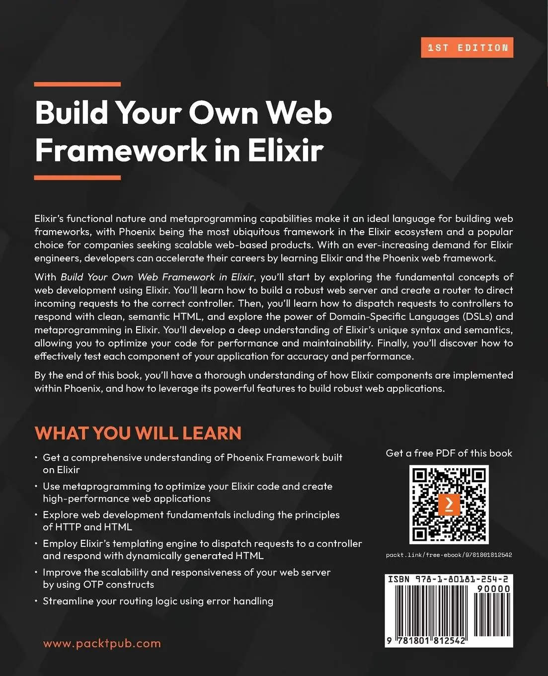 Rückseite: 9781801812542 | Build Your Own Web Framework in Elixir | Aditya Iyengar | Taschenbuch