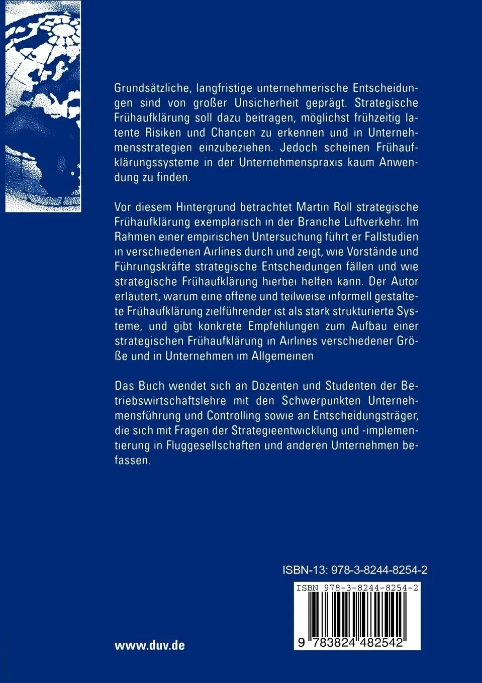 Rückseite: 9783824482542 | Strategische Frühaufklärung | Martin Roll | Taschenbuch | xxiv | 2004