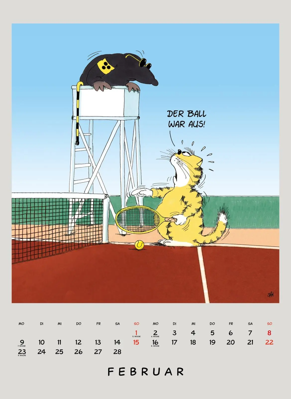Bild: 9783830322542 | Uli Stein Tierisch großer Kalender 2026: Monatskalender für die...