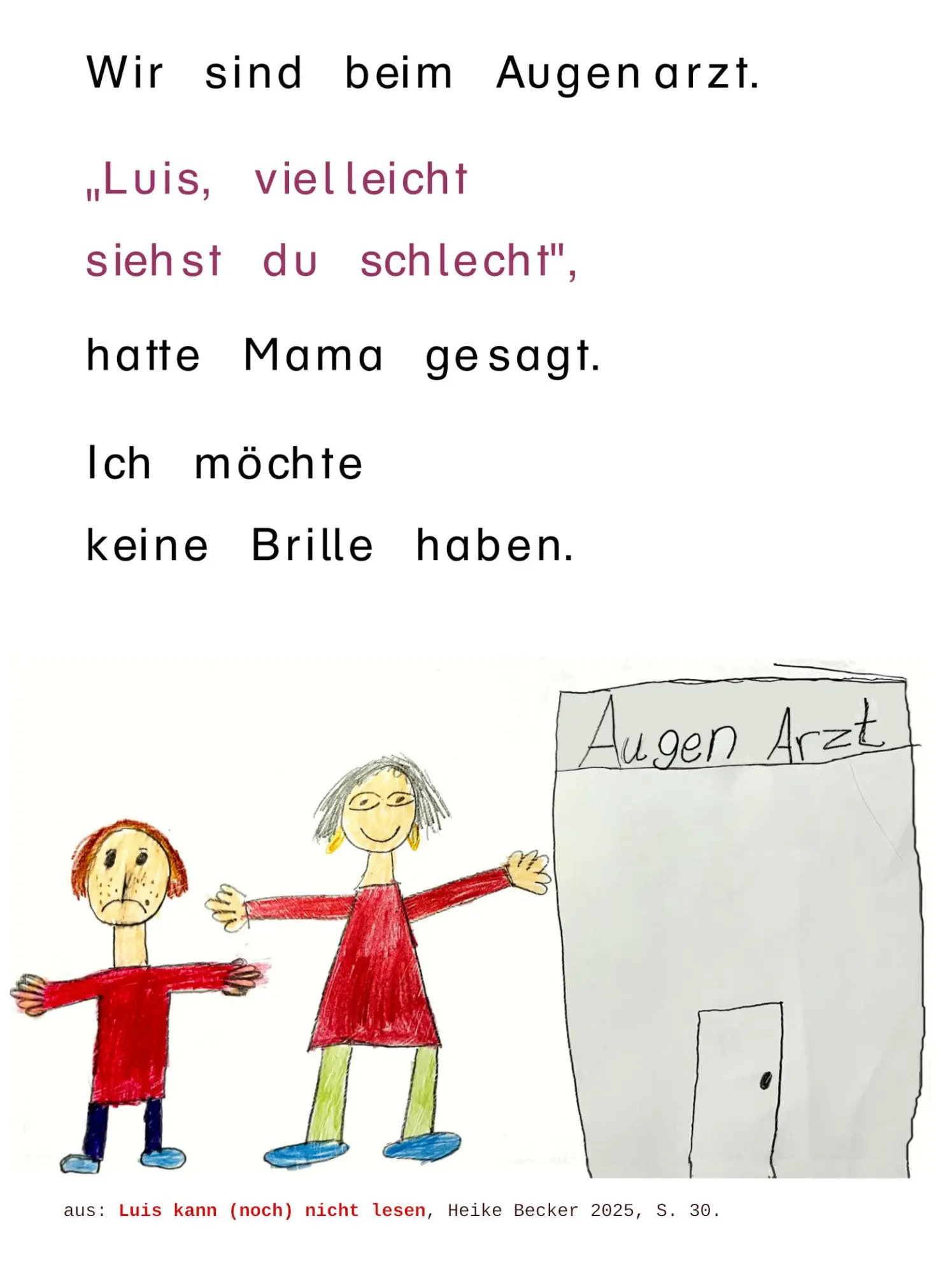 Bild: 9783942122542 | Luis kann (noch) nicht lesen | Heike Becker | Taschenbuch | 56 S.