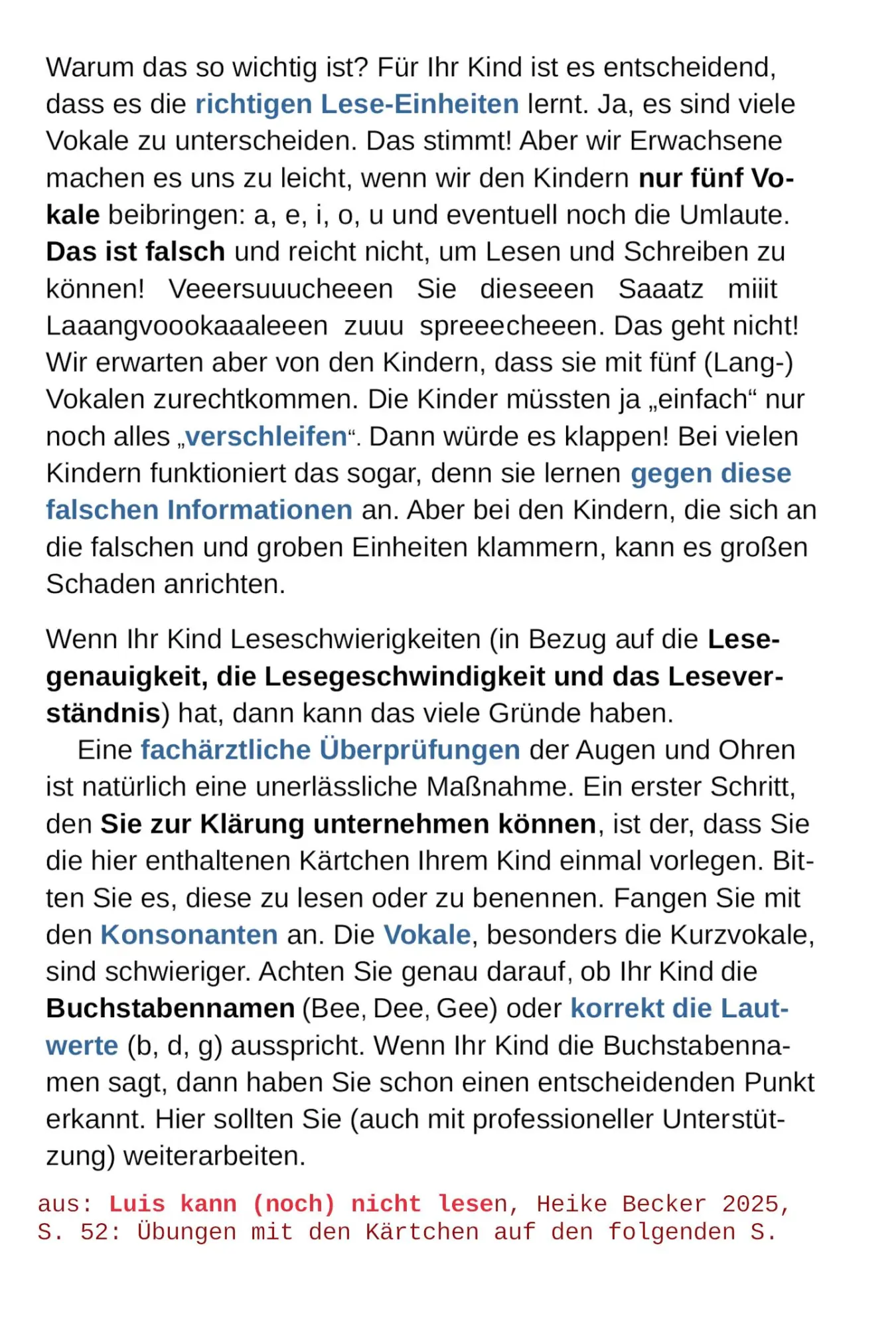 Bild: 9783942122542 | Luis kann (noch) nicht lesen | Heike Becker | Taschenbuch | 56 S.