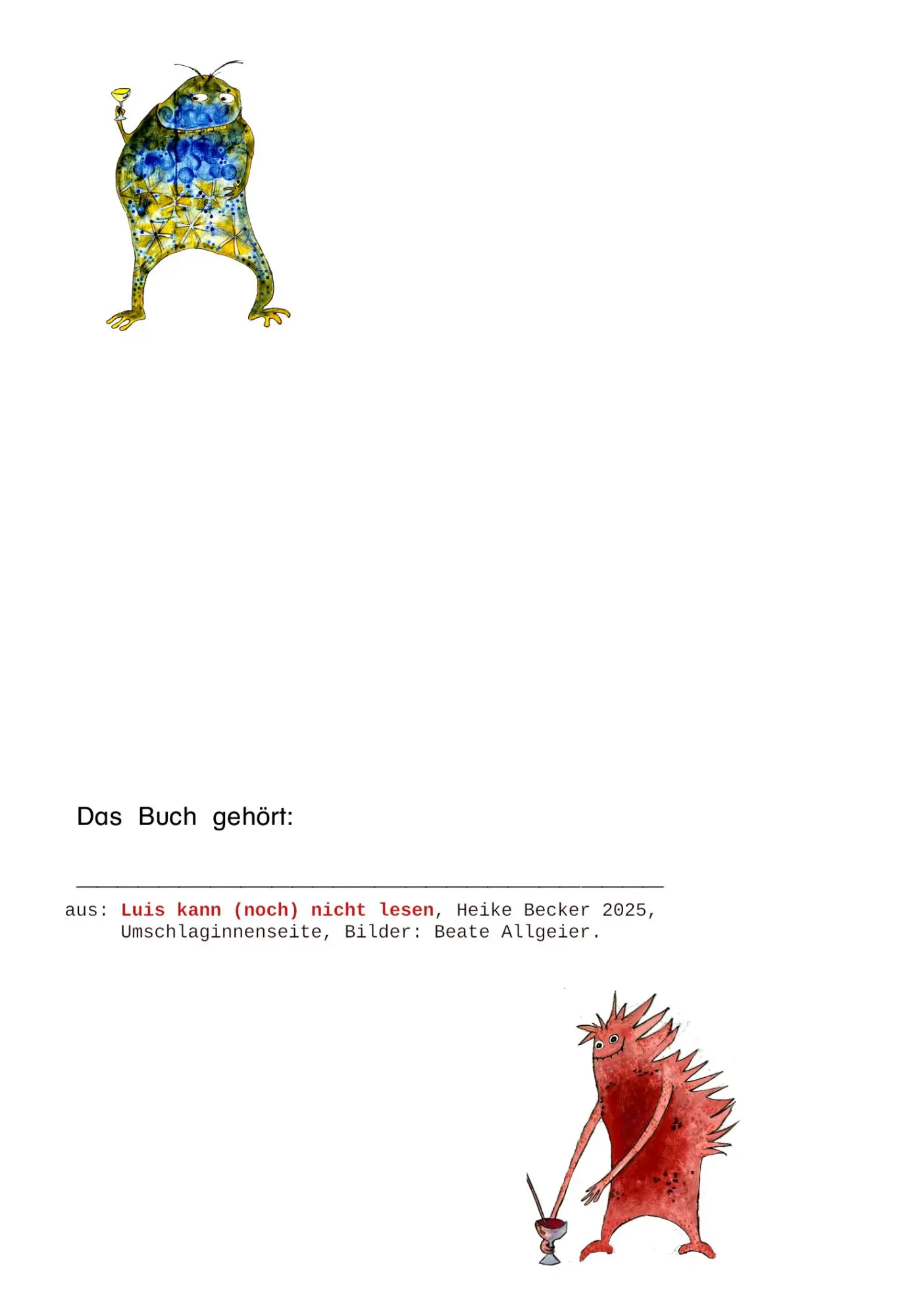 Bild: 9783942122542 | Luis kann (noch) nicht lesen | Heike Becker | Taschenbuch | 56 S.