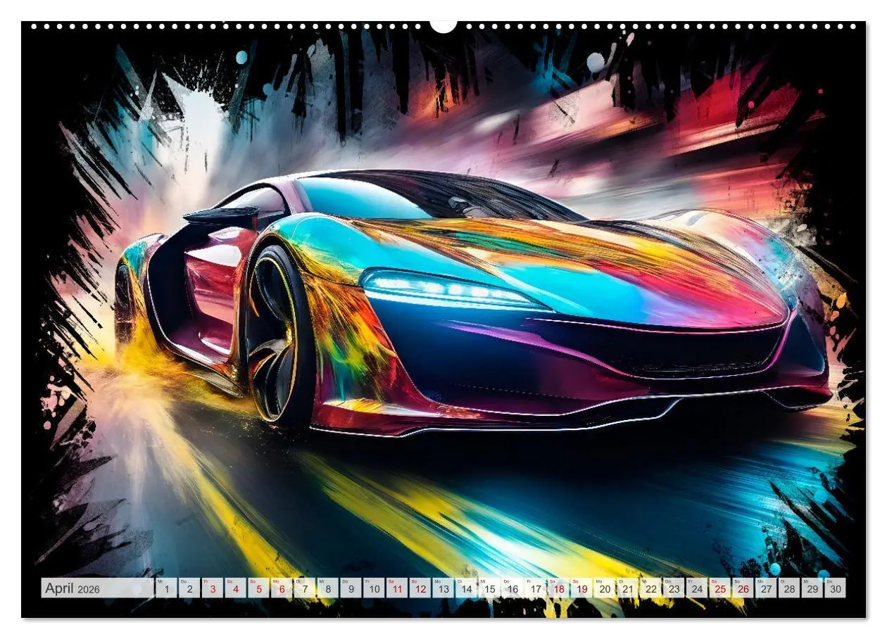 Bild: 9783457492642 | Coole KI-generierte SPORTWAGEN (Wandkalender 2026 DIN A2 quer),...