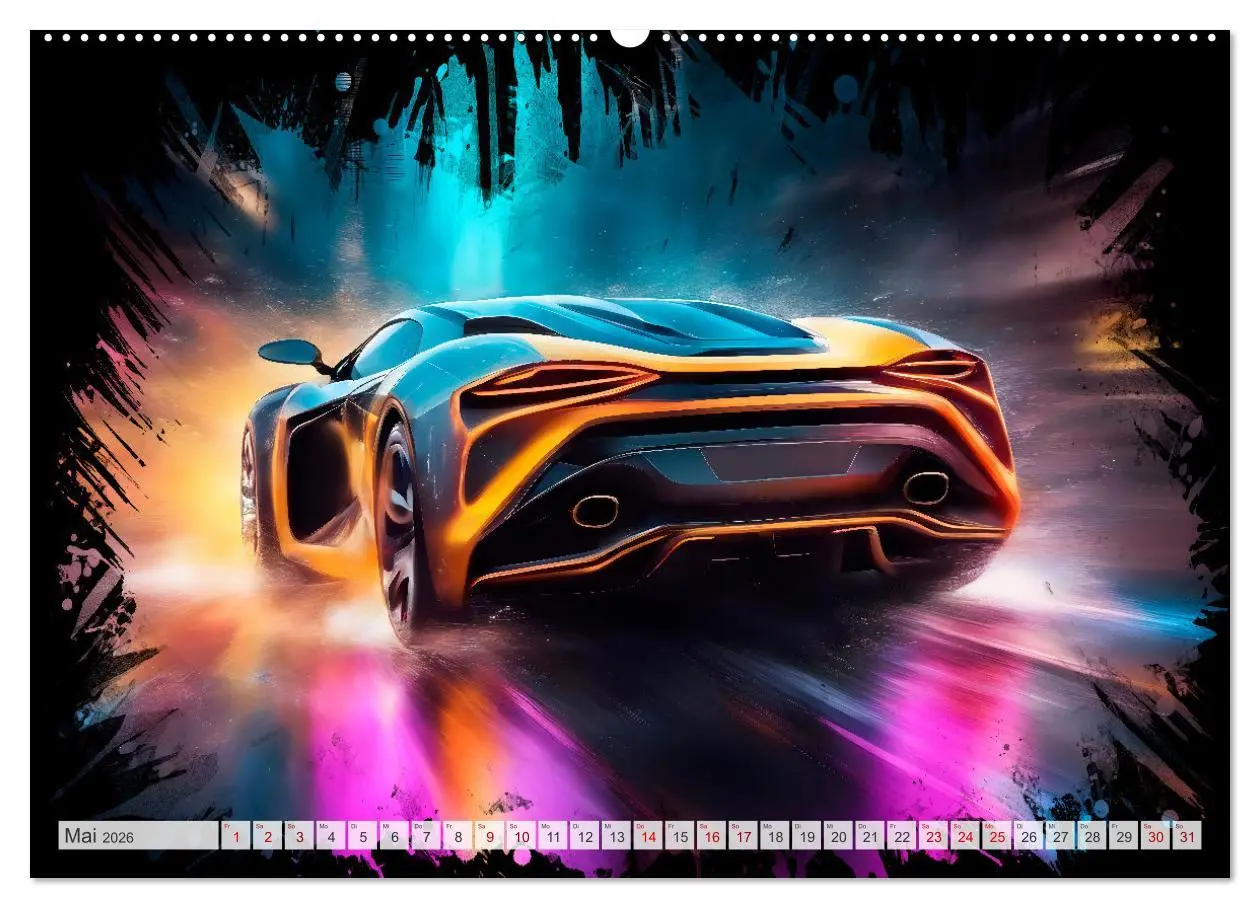 Bild: 9783457492642 | Coole KI-generierte SPORTWAGEN (Wandkalender 2026 DIN A2 quer),...