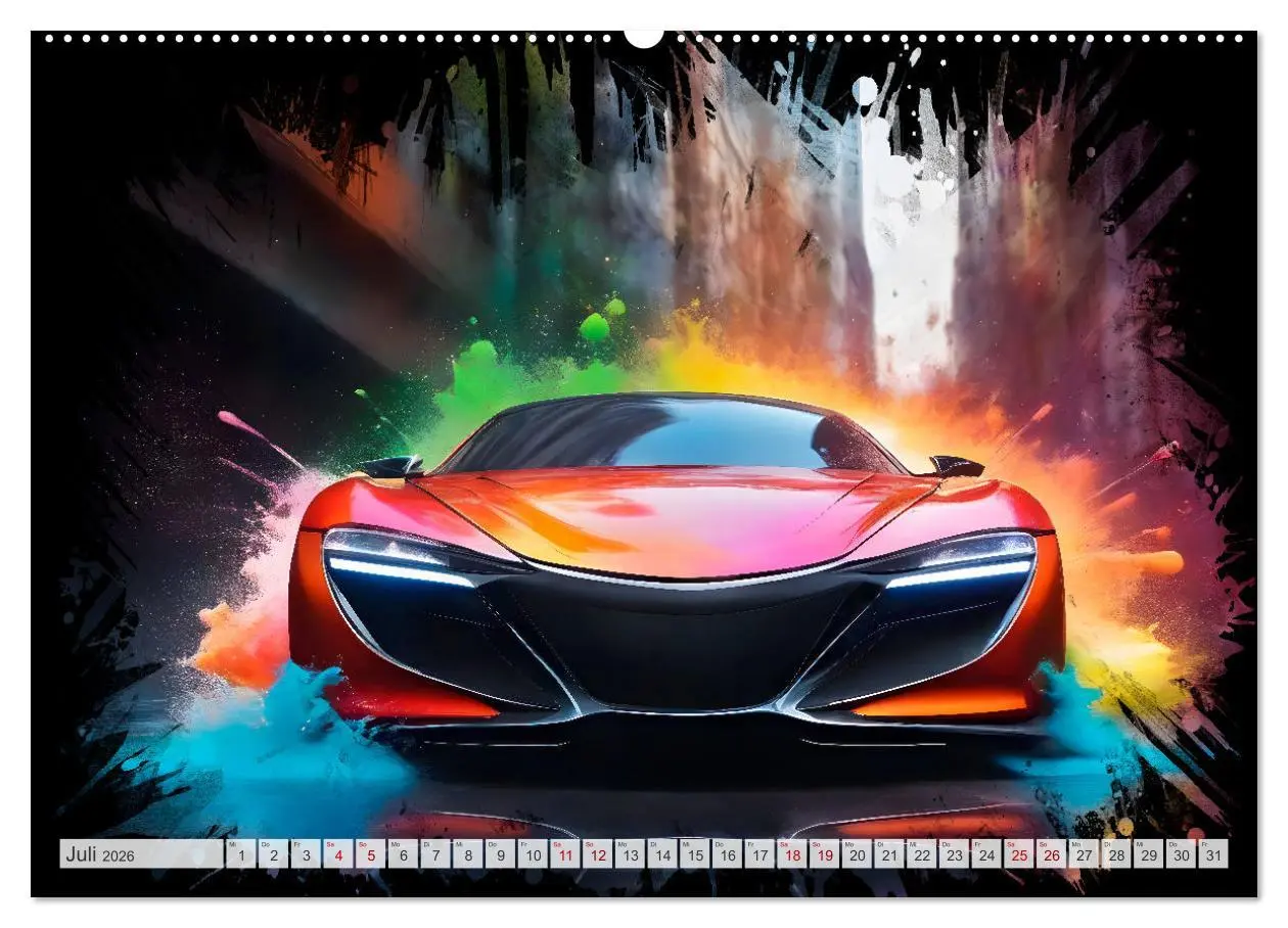 Bild: 9783457492642 | Coole KI-generierte SPORTWAGEN (Wandkalender 2026 DIN A2 quer),...