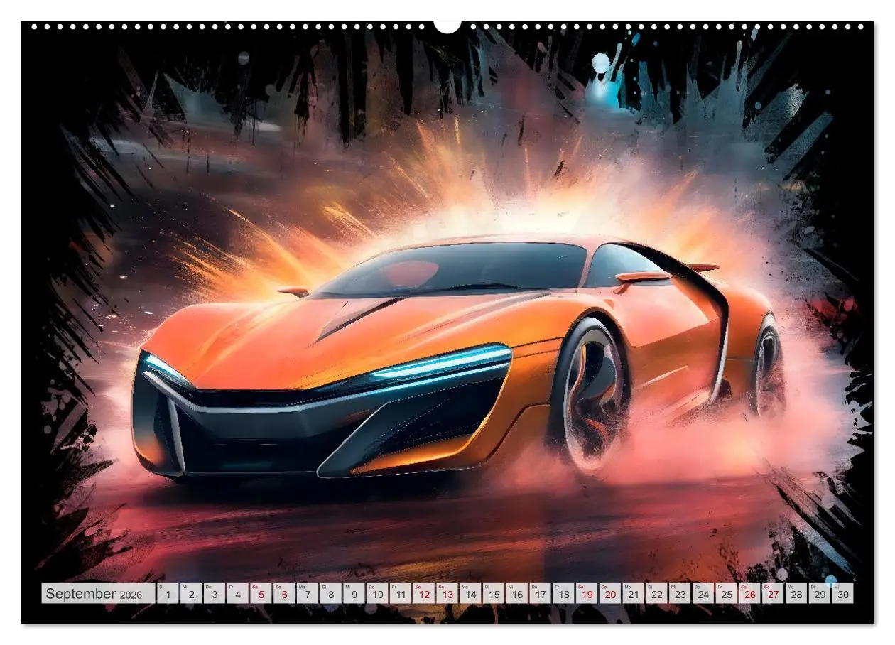 Bild: 9783457492642 | Coole KI-generierte SPORTWAGEN (Wandkalender 2026 DIN A2 quer),...