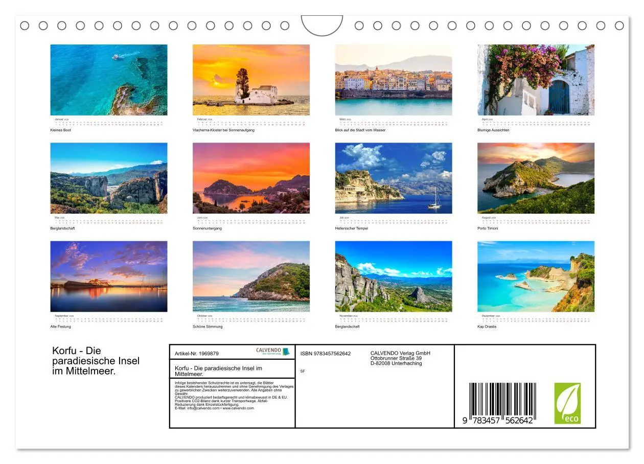 Bild: 9783457562642 | Korfu - Die paradiesische Insel im Mittelmeer. (Wandkalender 2026...