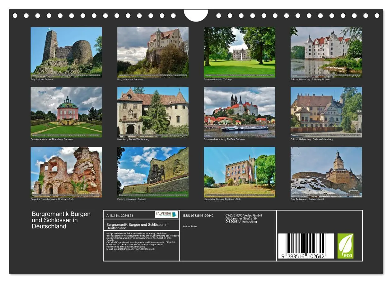 Bild: 9783516102642 | Burgromantik Burgen und Schlösser in Deutschland (Wandkalender 2026...