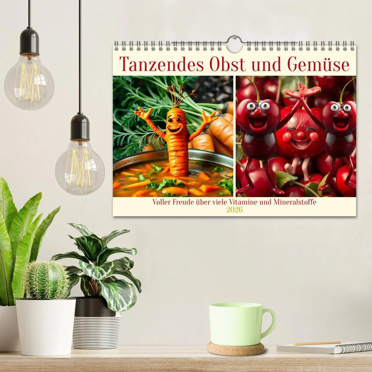 Bild: 9783516412642 | Tanzendes Obst und Gemüse (Wandkalender 2026 DIN A4 quer), CALVENDO...