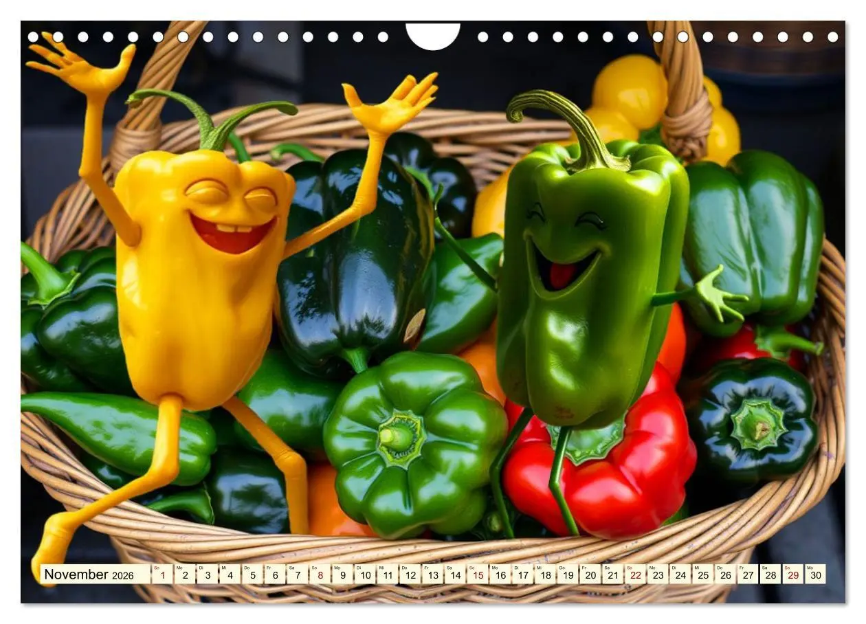 Bild: 9783516412642 | Tanzendes Obst und Gemüse (Wandkalender 2026 DIN A4 quer), CALVENDO...