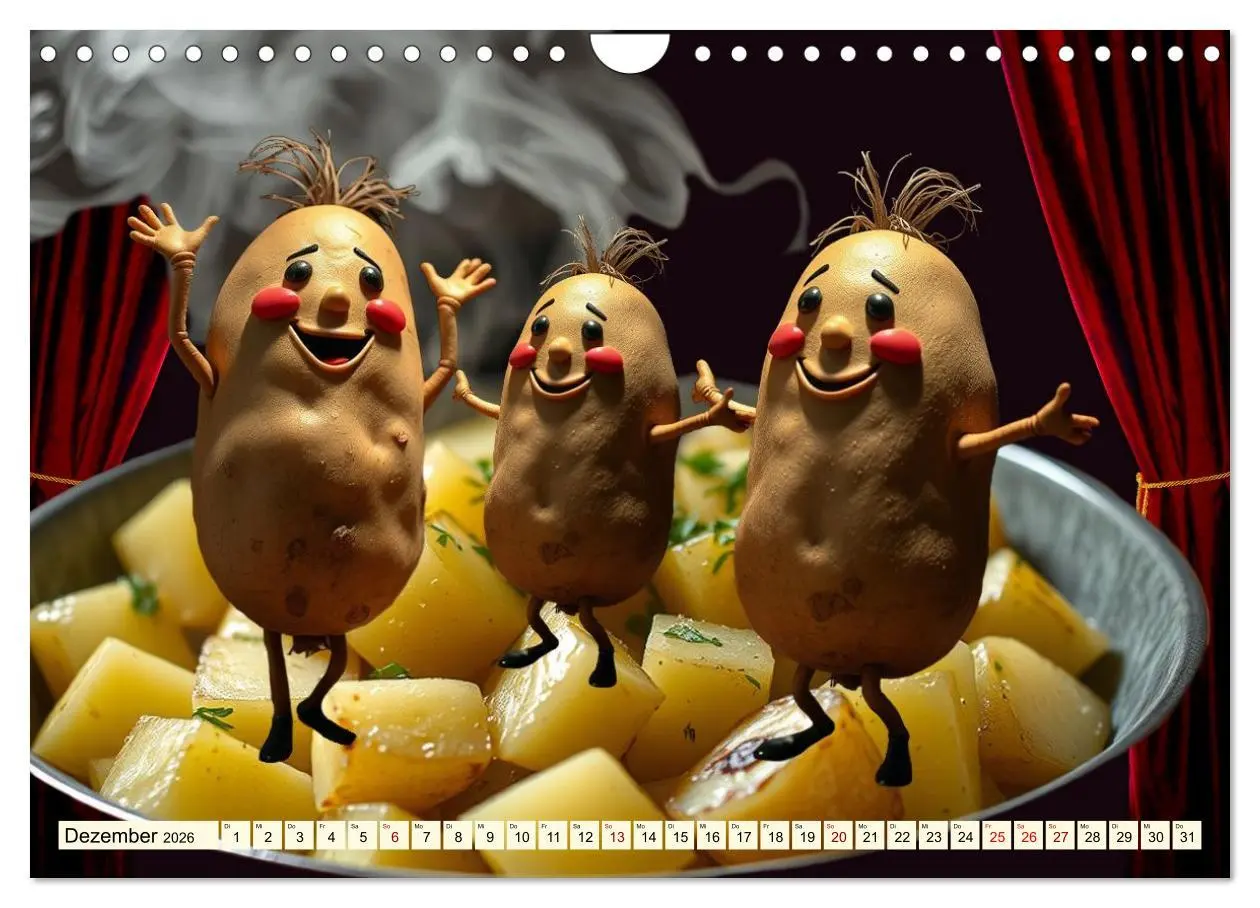Bild: 9783516412642 | Tanzendes Obst und Gemüse (Wandkalender 2026 DIN A4 quer), CALVENDO...