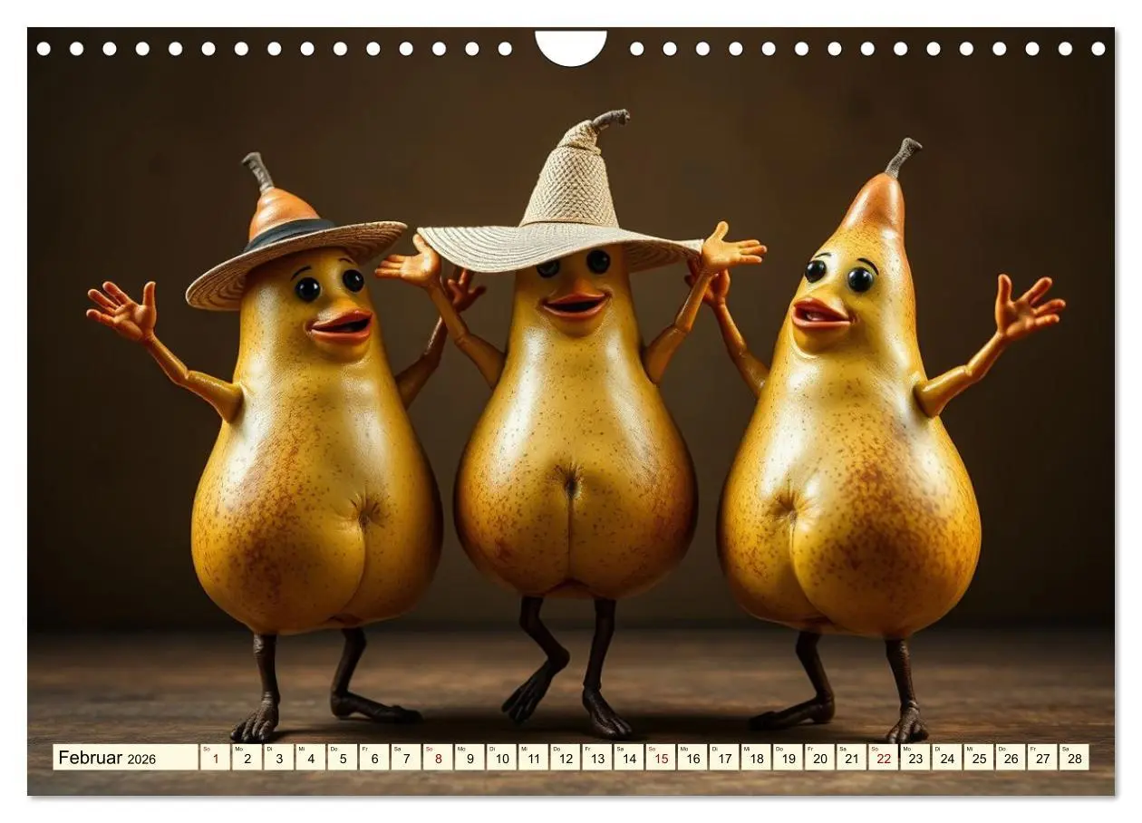 Bild: 9783516412642 | Tanzendes Obst und Gemüse (Wandkalender 2026 DIN A4 quer), CALVENDO...