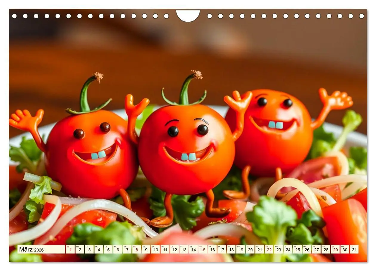 Bild: 9783516412642 | Tanzendes Obst und Gemüse (Wandkalender 2026 DIN A4 quer), CALVENDO...