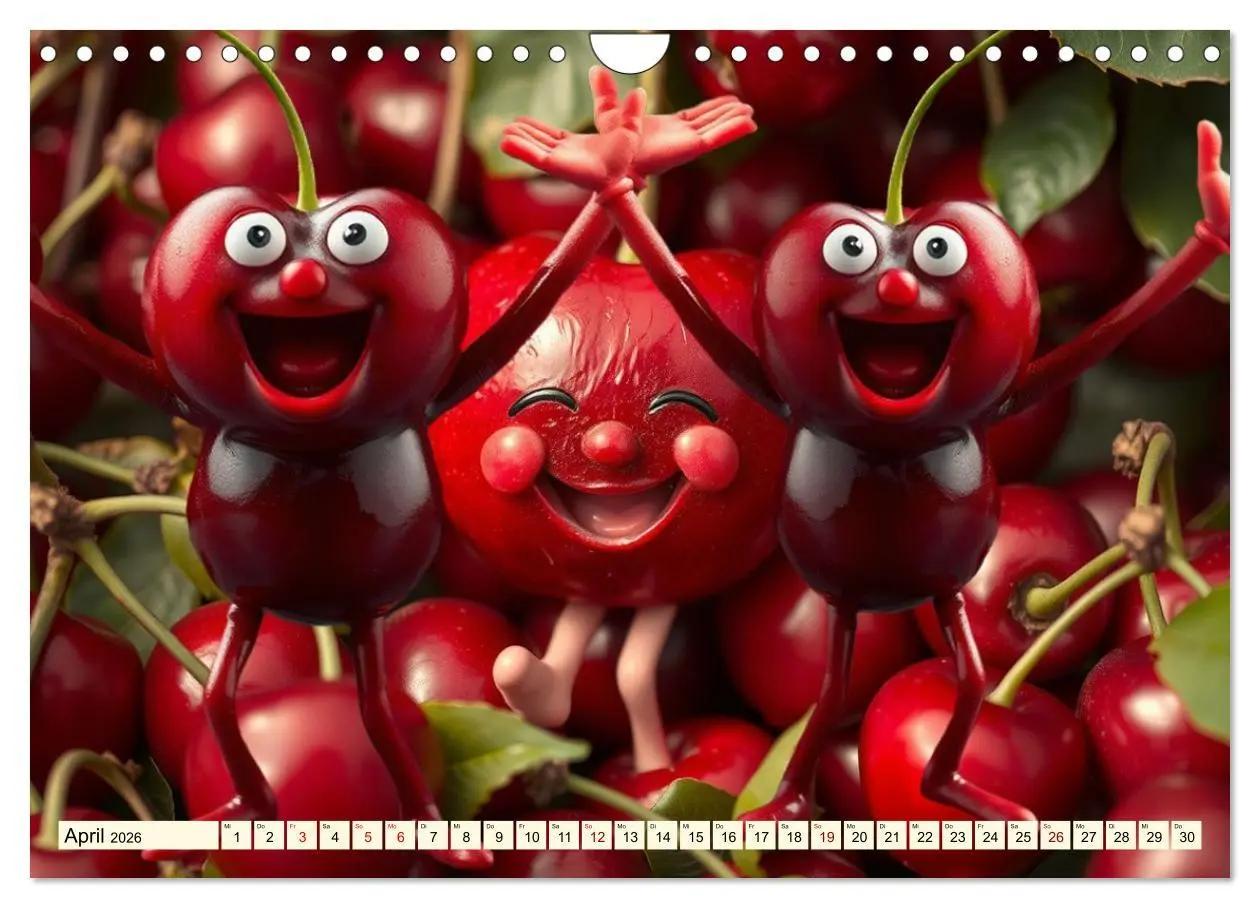 Bild: 9783516412642 | Tanzendes Obst und Gemüse (Wandkalender 2026 DIN A4 quer), CALVENDO...