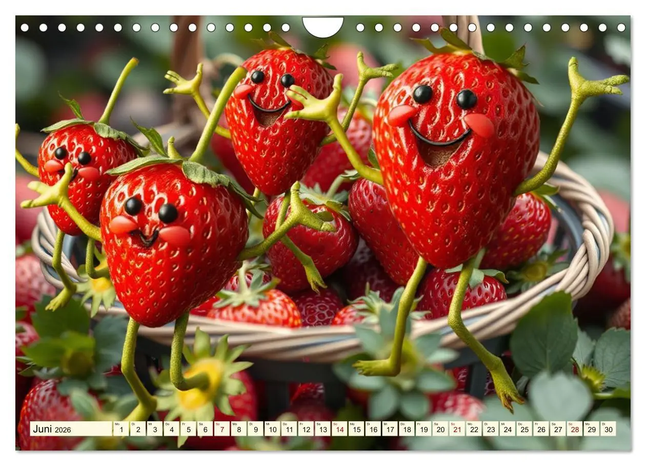 Bild: 9783516412642 | Tanzendes Obst und Gemüse (Wandkalender 2026 DIN A4 quer), CALVENDO...