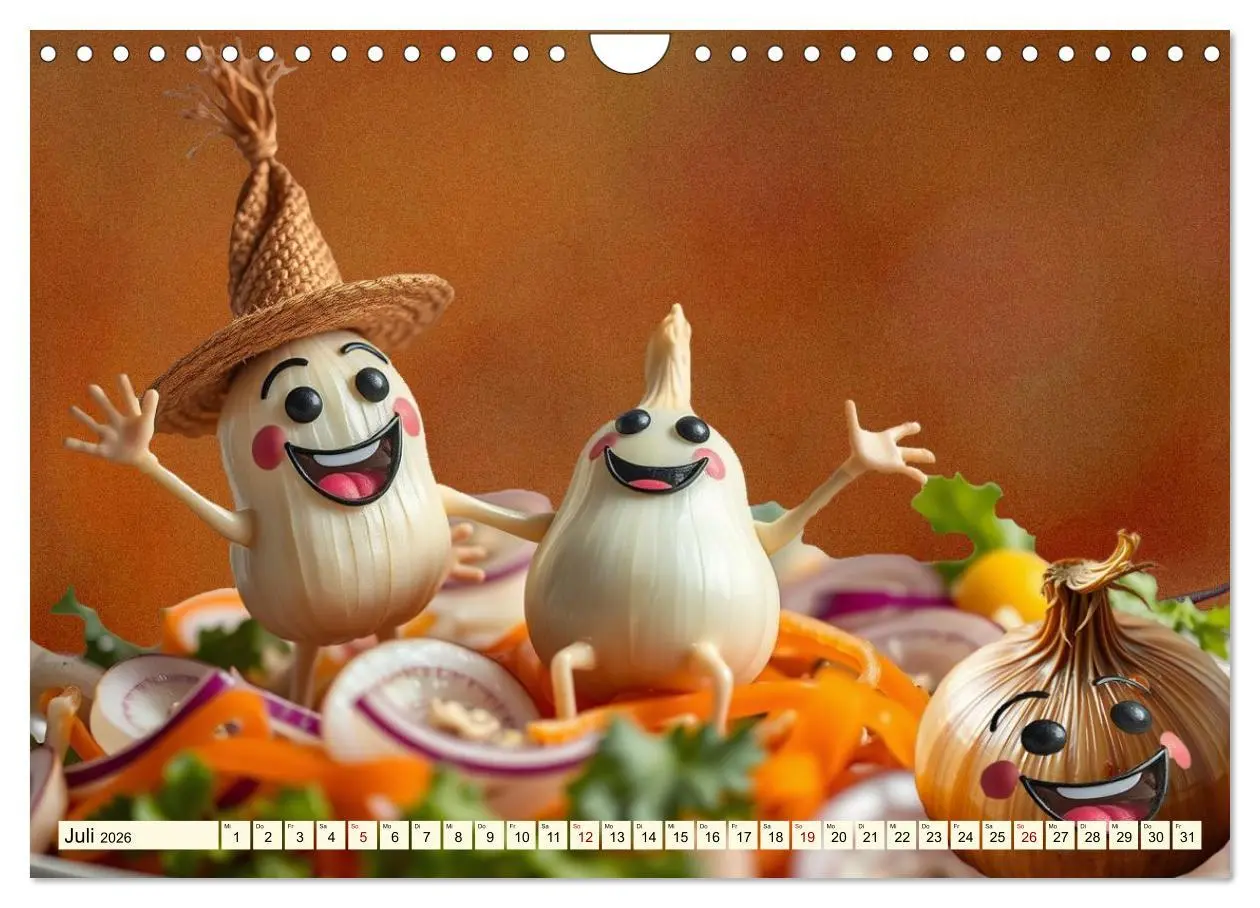 Bild: 9783516412642 | Tanzendes Obst und Gemüse (Wandkalender 2026 DIN A4 quer), CALVENDO...