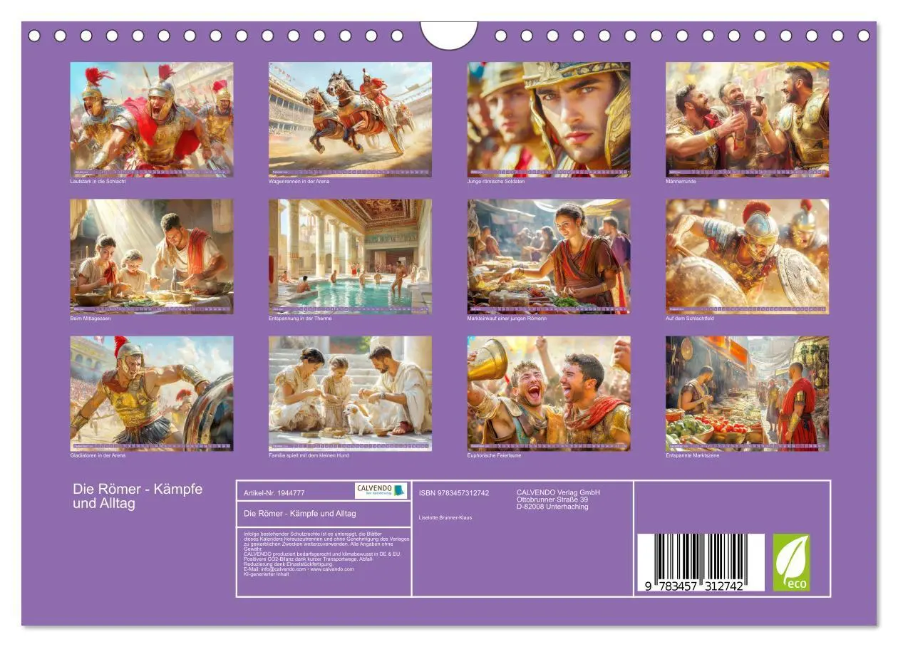Bild: 9783457312742 | Die Römer - Kämpfe und Alltag (Wandkalender 2026 DIN A4 quer),...