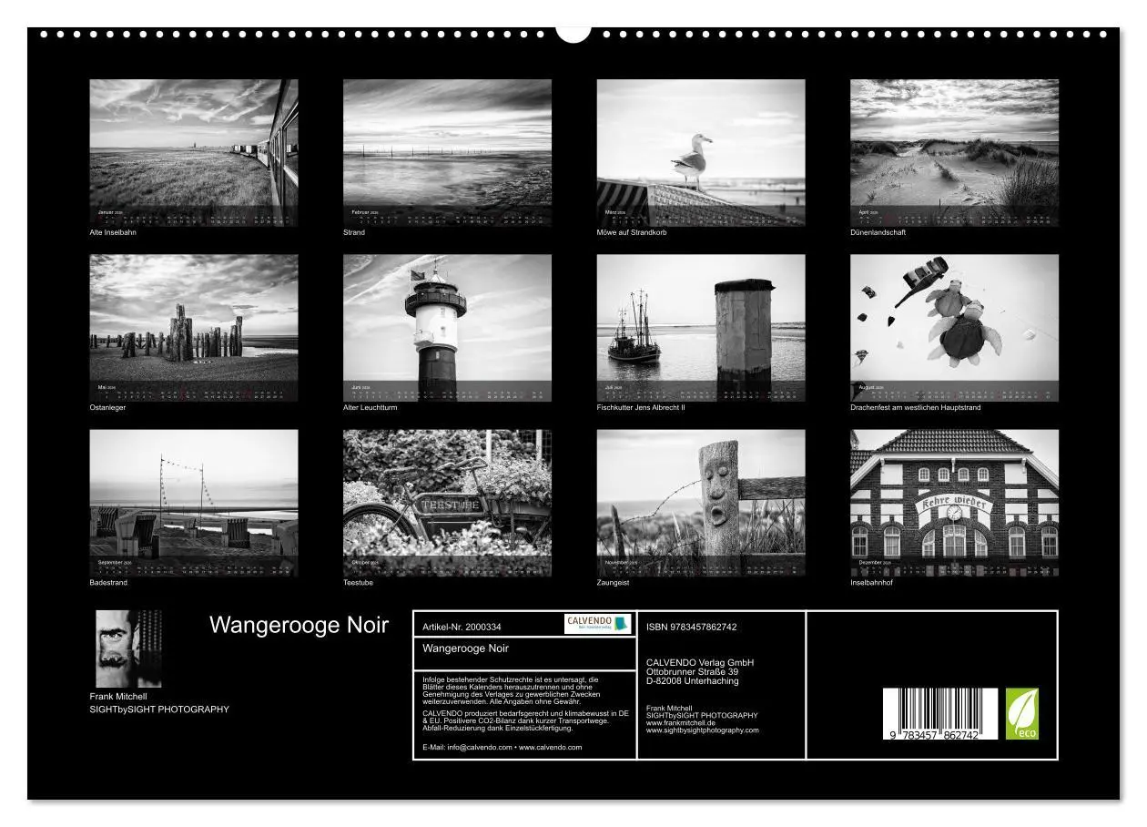 Bild: 9783457862742 | Wangerooge Noir (hochwertiger Premium Wandkalender 2026 DIN A2...