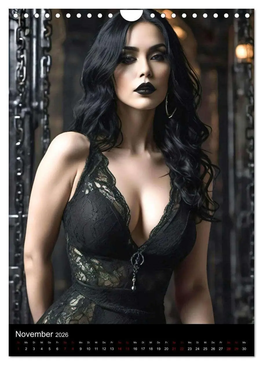 Bild: 9783516262742 | Wunderschöne Gothic Divas (Wandkalender 2026 DIN A4 hoch), CALVENDO...