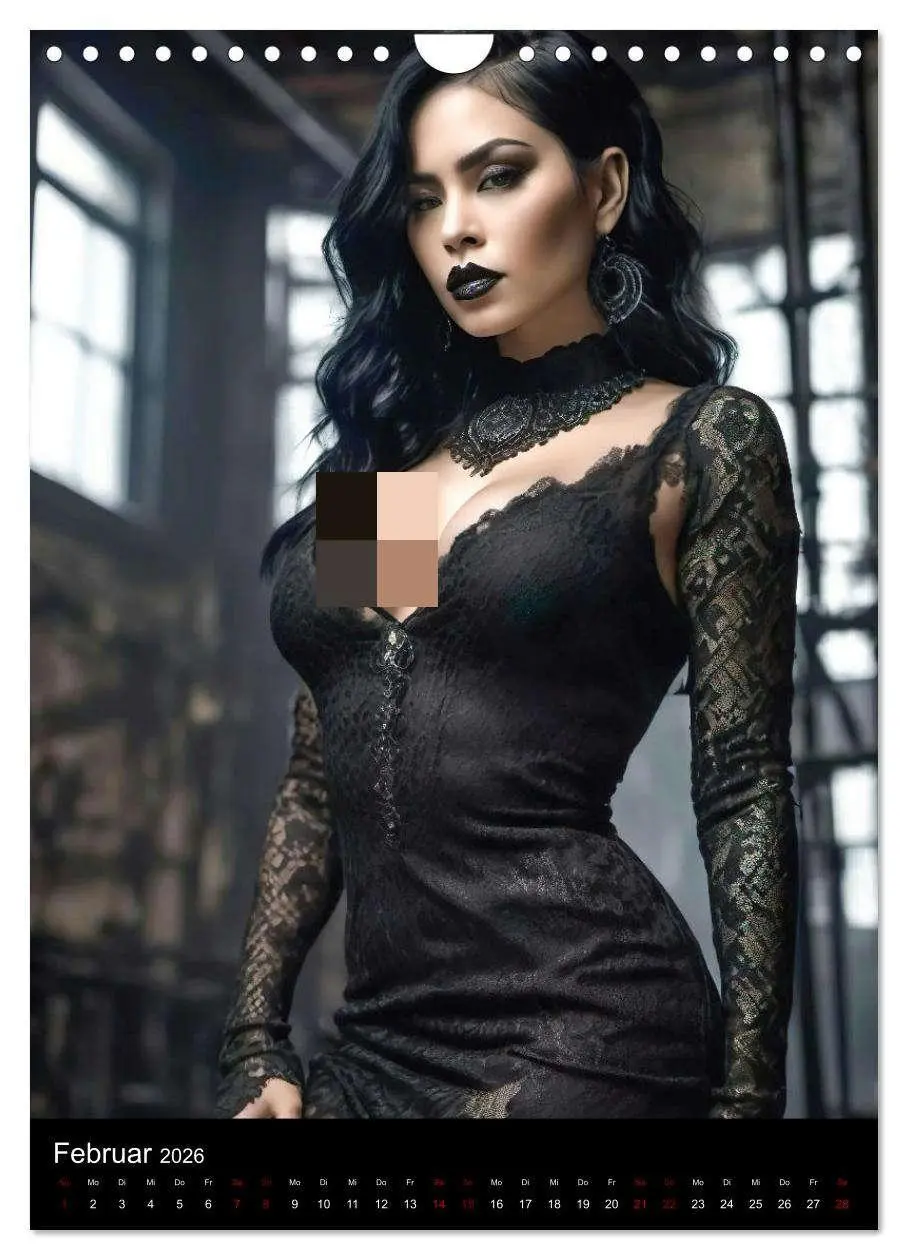 Bild: 9783516262742 | Wunderschöne Gothic Divas (Wandkalender 2026 DIN A4 hoch), CALVENDO...