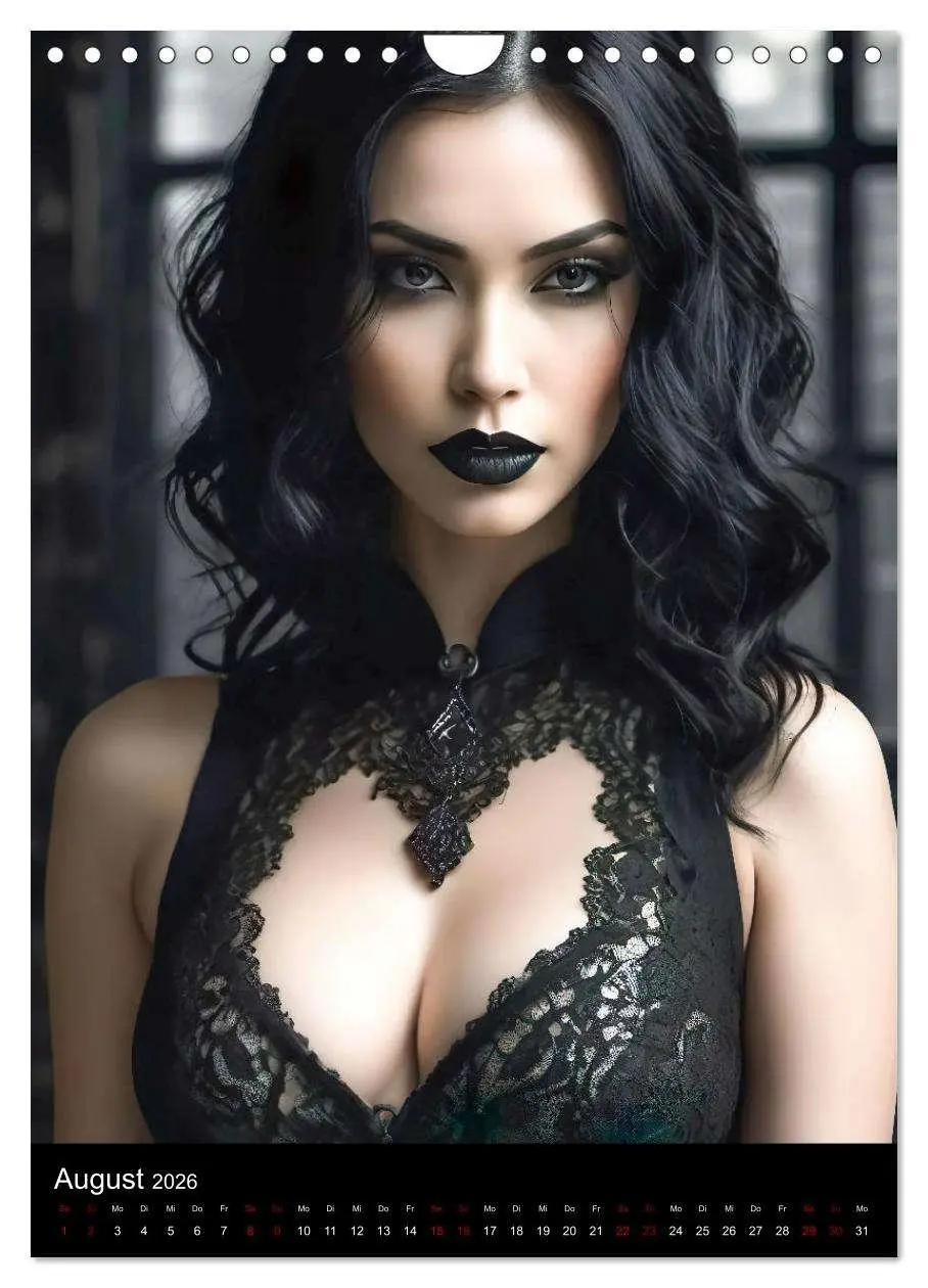 Bild: 9783516262742 | Wunderschöne Gothic Divas (Wandkalender 2026 DIN A4 hoch), CALVENDO...