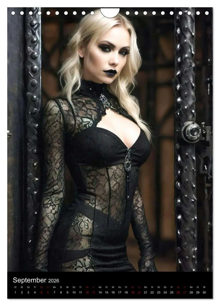 Bild: 9783516262742 | Wunderschöne Gothic Divas (Wandkalender 2026 DIN A4 hoch), CALVENDO...