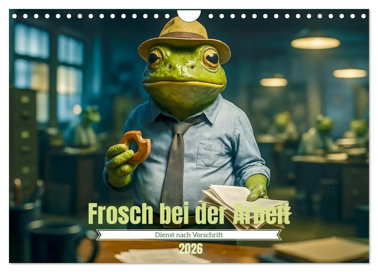 Cover: 9783516712742 | Frosch bei der Arbeit- Dienst nach Vorschrift (Wandkalender 2026...