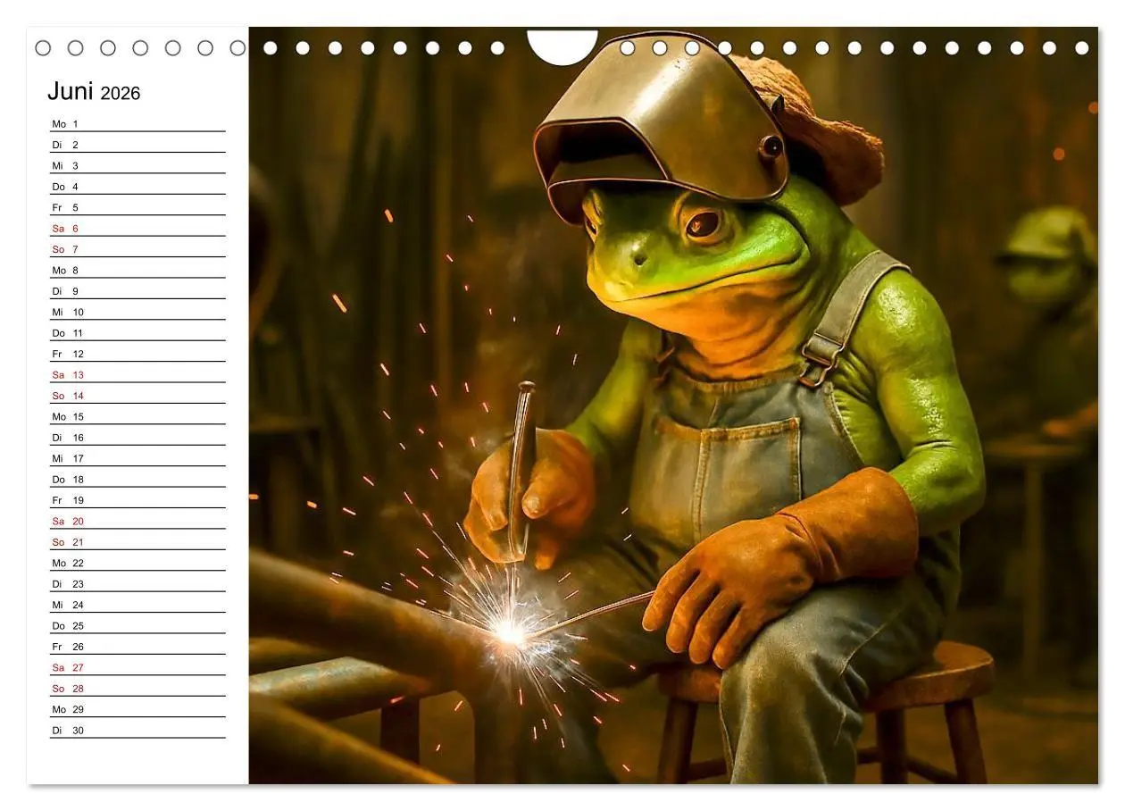 Bild: 9783516712742 | Frosch bei der Arbeit- Dienst nach Vorschrift (Wandkalender 2026...