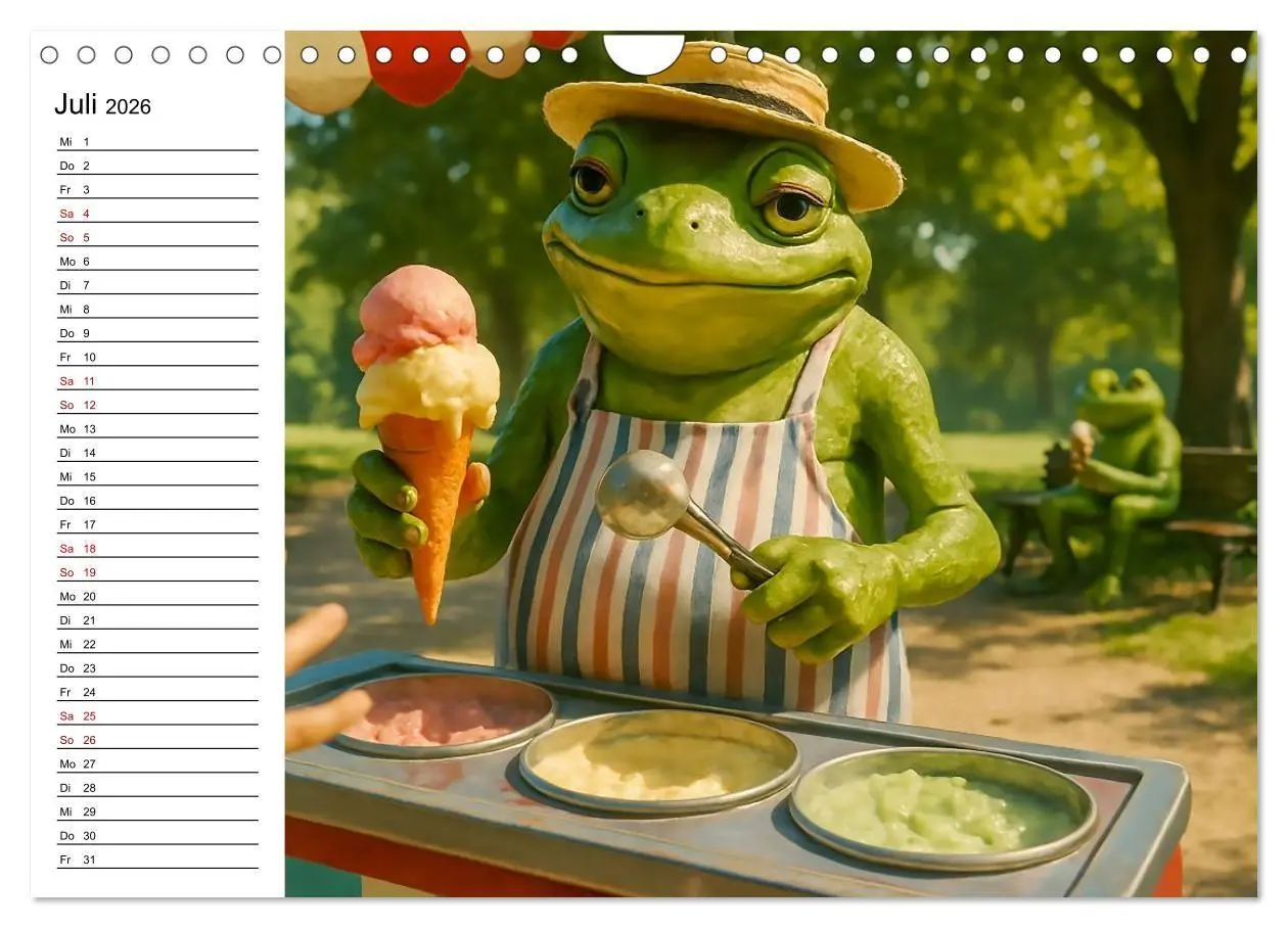 Bild: 9783516712742 | Frosch bei der Arbeit- Dienst nach Vorschrift (Wandkalender 2026...