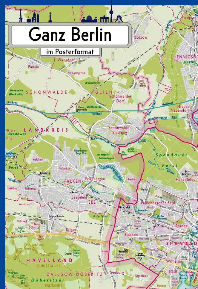 Cover: 9783933502742 | Ganz Berlin im Posterformat | Stadtplan 84 x 59 cm (DIN A1) | Deutsch