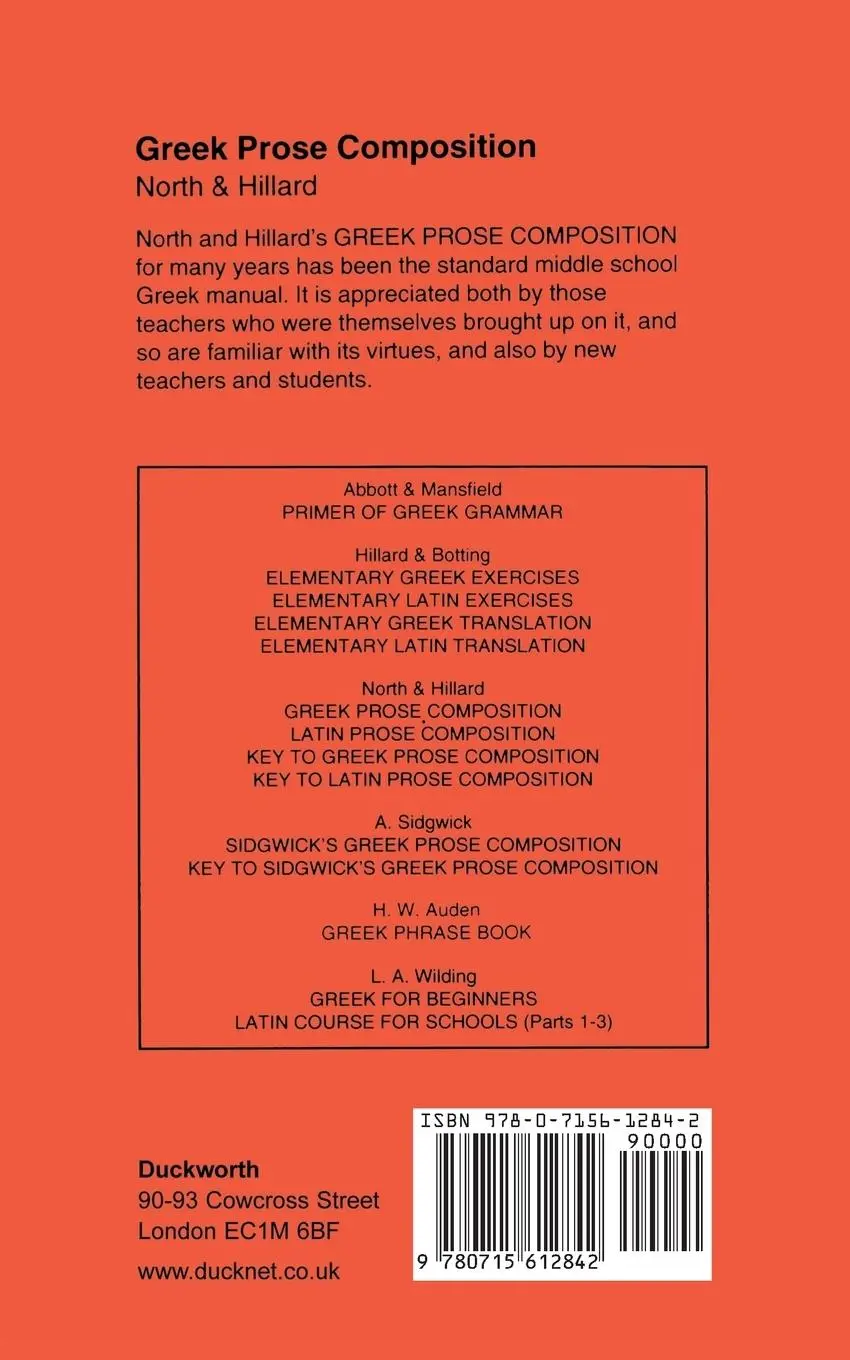 Rückseite: 9780715612842 | Greek Prose Composition | North (u. a.) | Taschenbuch | Englisch